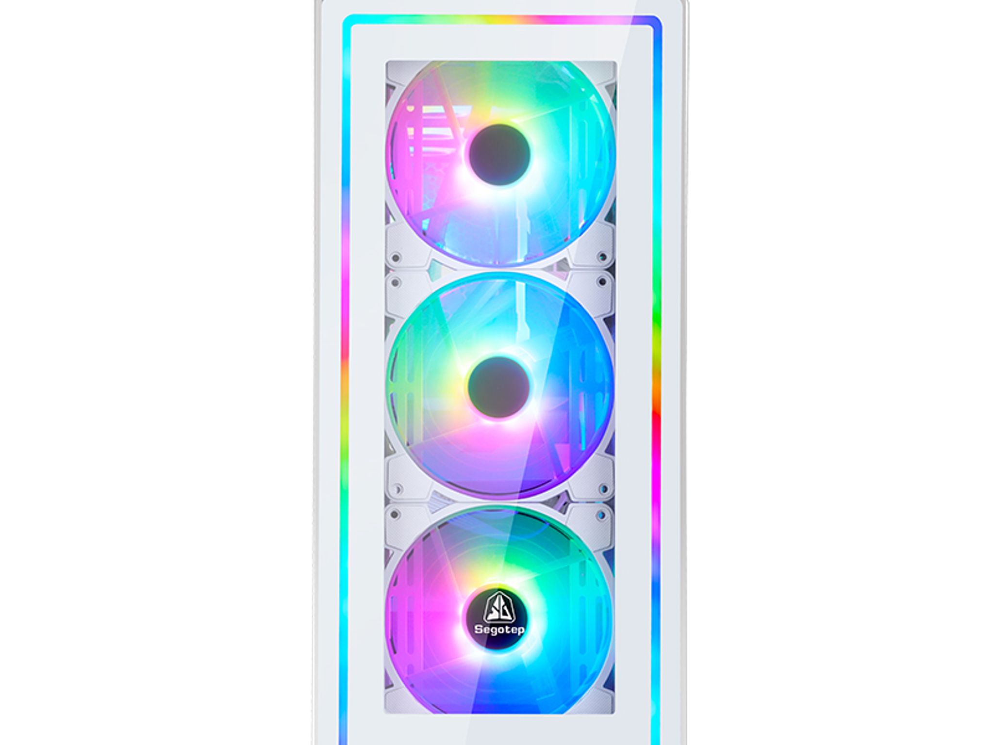 COMBO! SEGOTEP  Gank 360 RGB ATX CASE  | Panoramic Glass | ARGB Panel | FROZEN 360 cooler| 4xRGB fan
