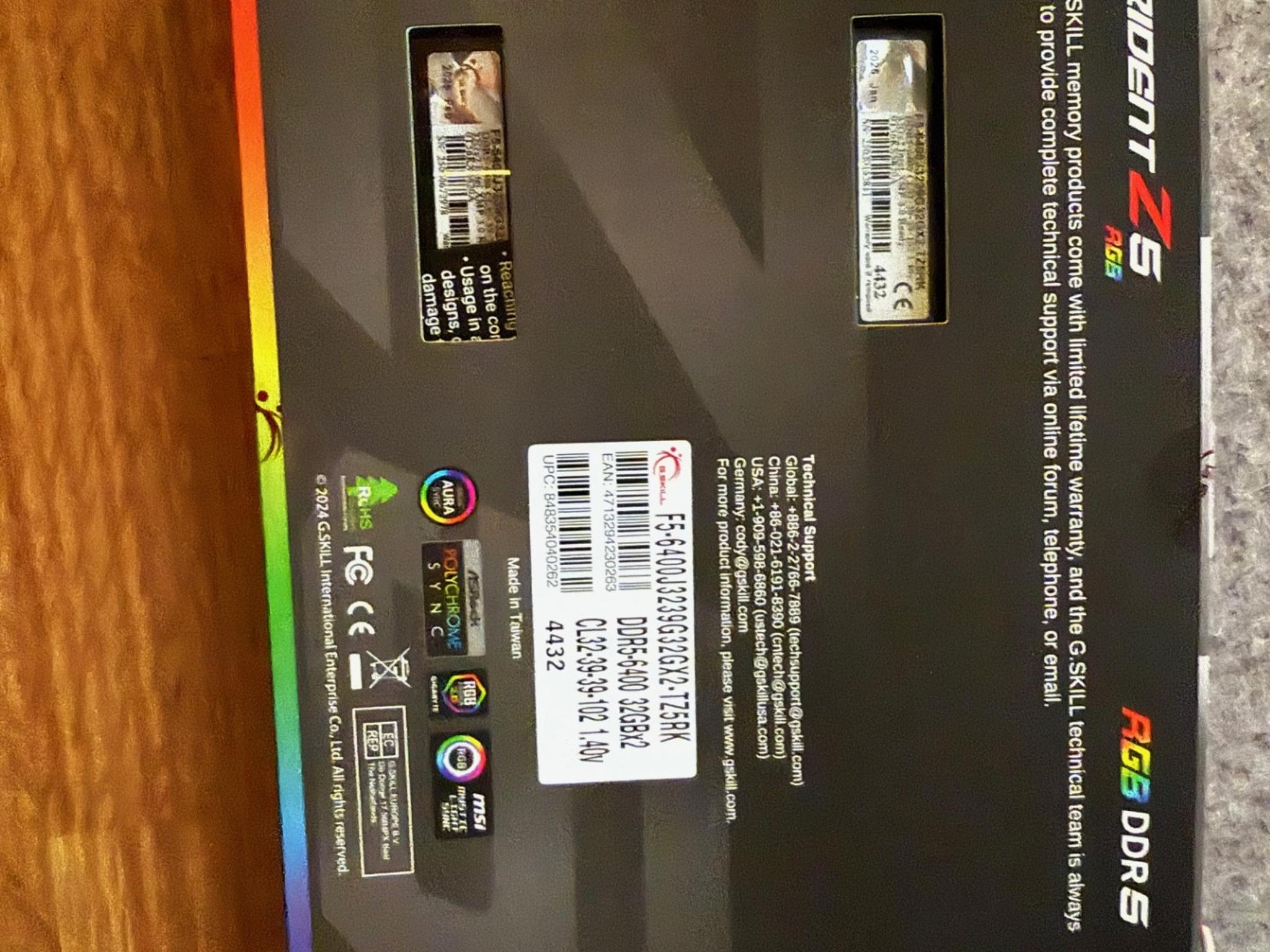 Copy of G.SKILL Trident Z5 RGB Series (Intel XMP 3.0) DDR5 RAM 64GB (2x32GB) 6400MT/s