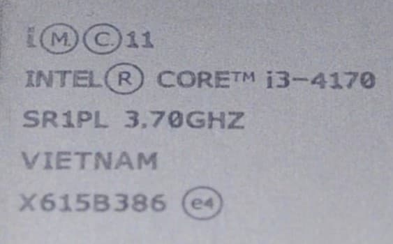 Intel core i3 4170 2 core 4 thread 3.70GHZ LGA 1150