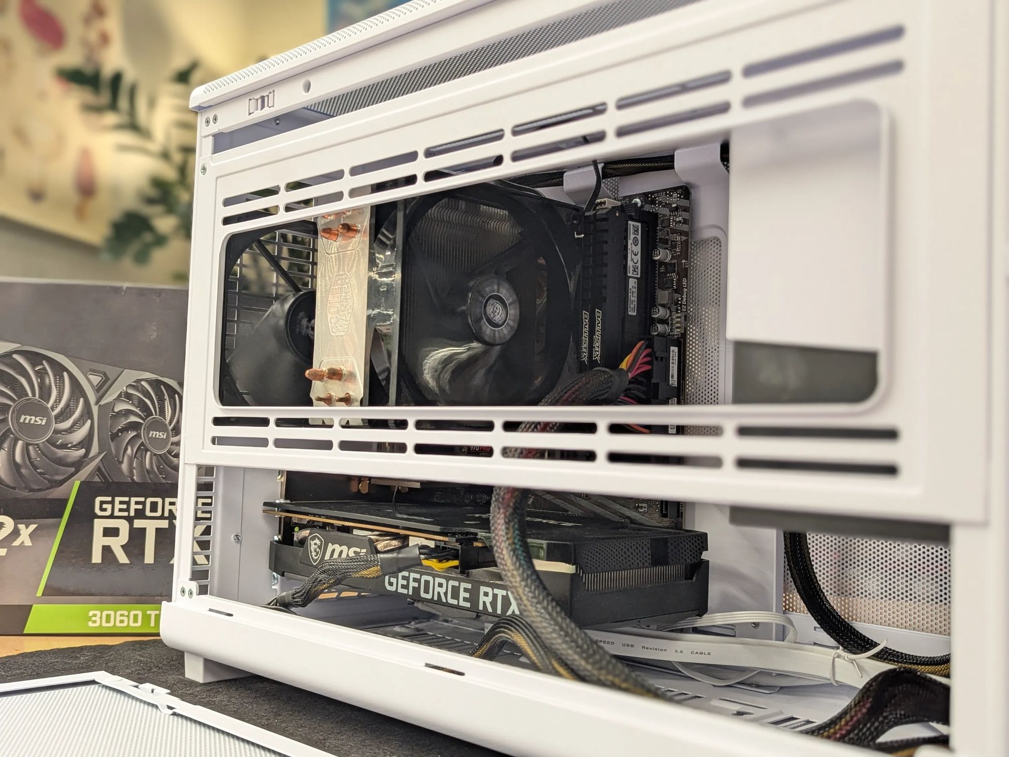 Glacier Forge ❄️ 3060 Ti | Ryzen 5600X | 16GB RAM | 1TB NVMe | WiFi & Windows 11 | MicroATX PC