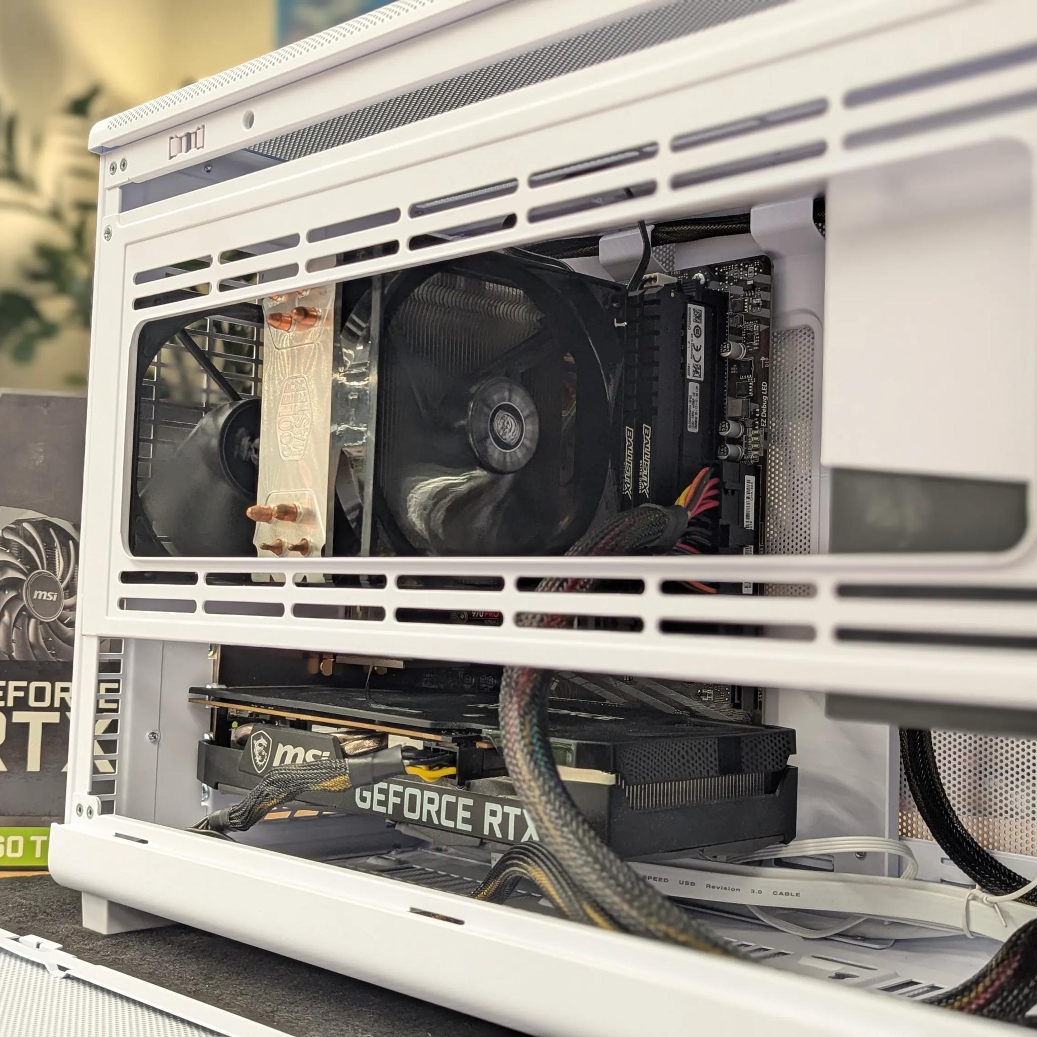 Glacier Forge ❄️ 3060 Ti | Ryzen 5600X | 16GB RAM | 1TB NVMe | WiFi & Windows 11 | MicroATX PC