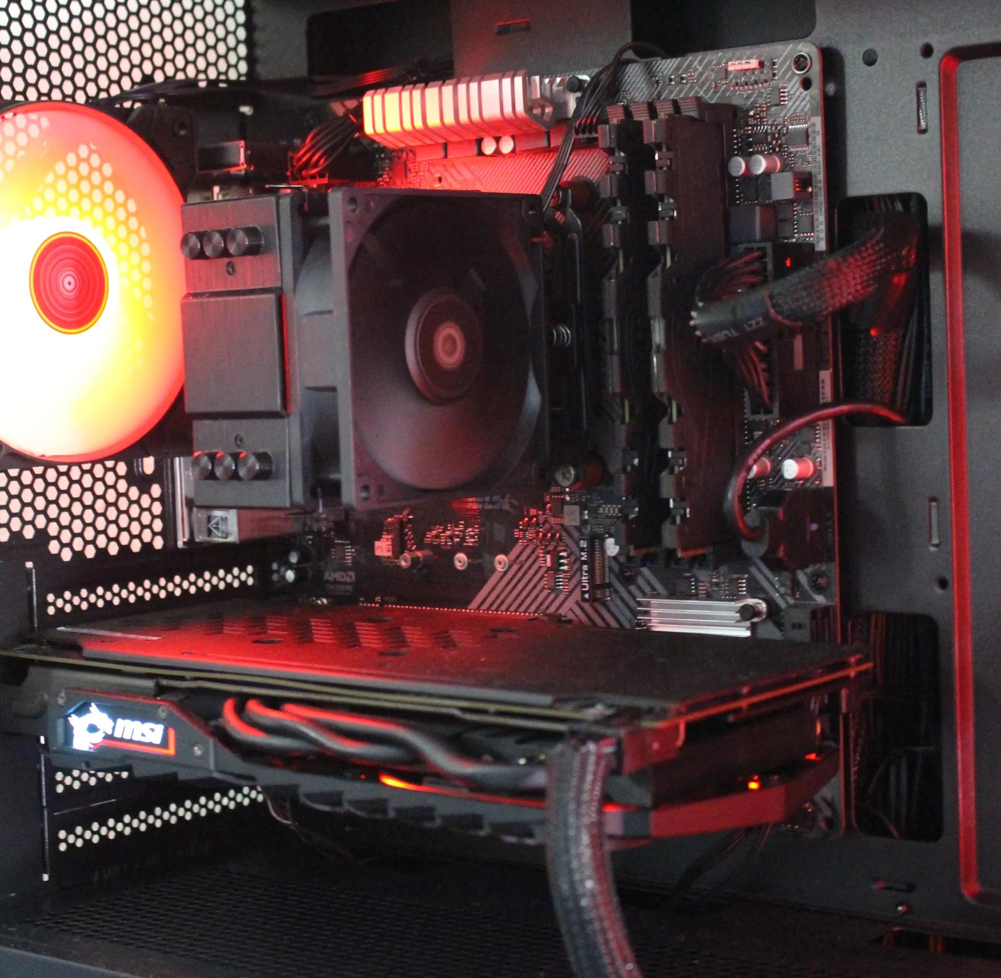 Black Gaming PC | RX 580 | R5 2600 | 16GB Ram | 512GB SSD | Windows 11 Pro | WiFi & BLE