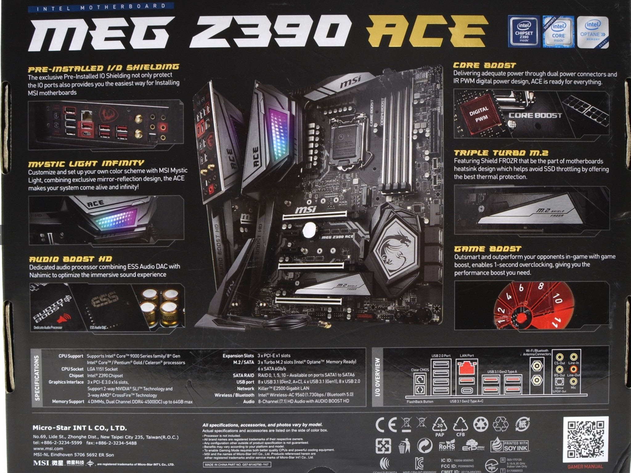 NEW MSI MEG Z390 ACE LGA1151 Intel DDR4 ATX Motherboard