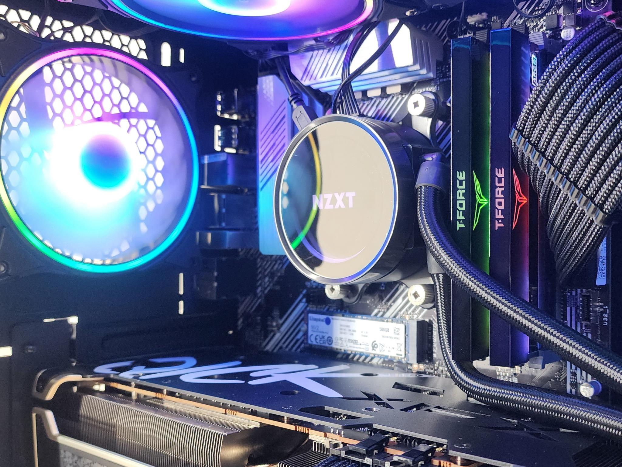 Gaming PC Ryzen 7 5700X 16GB RAM 500GB SSD RX 6750 XT 12GB Windows 11 Computer