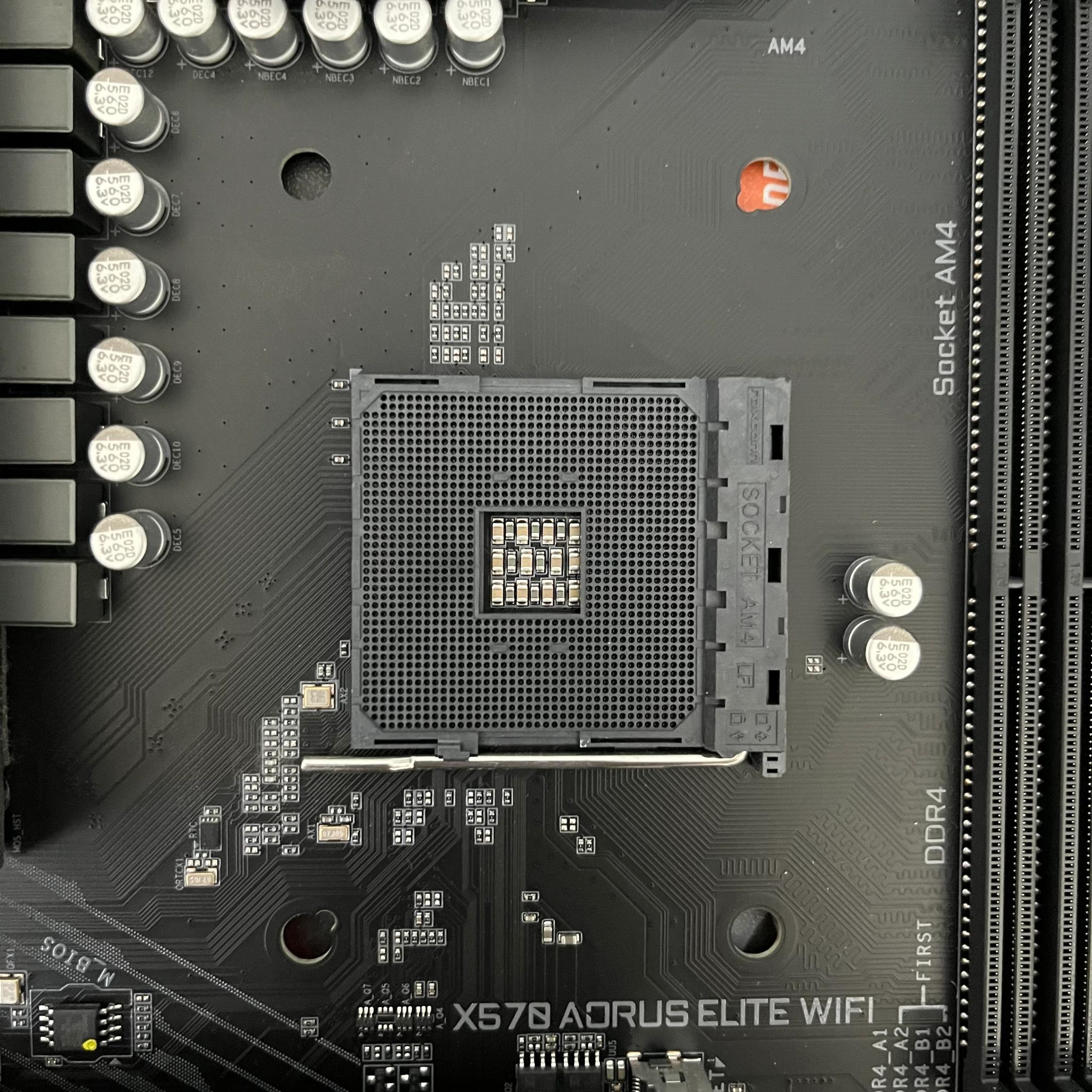 Gigabyte X570 Aorus Elite Wifi motherboard for Ryzen CPU (has AM4 socket, takes DDR4 RAM)