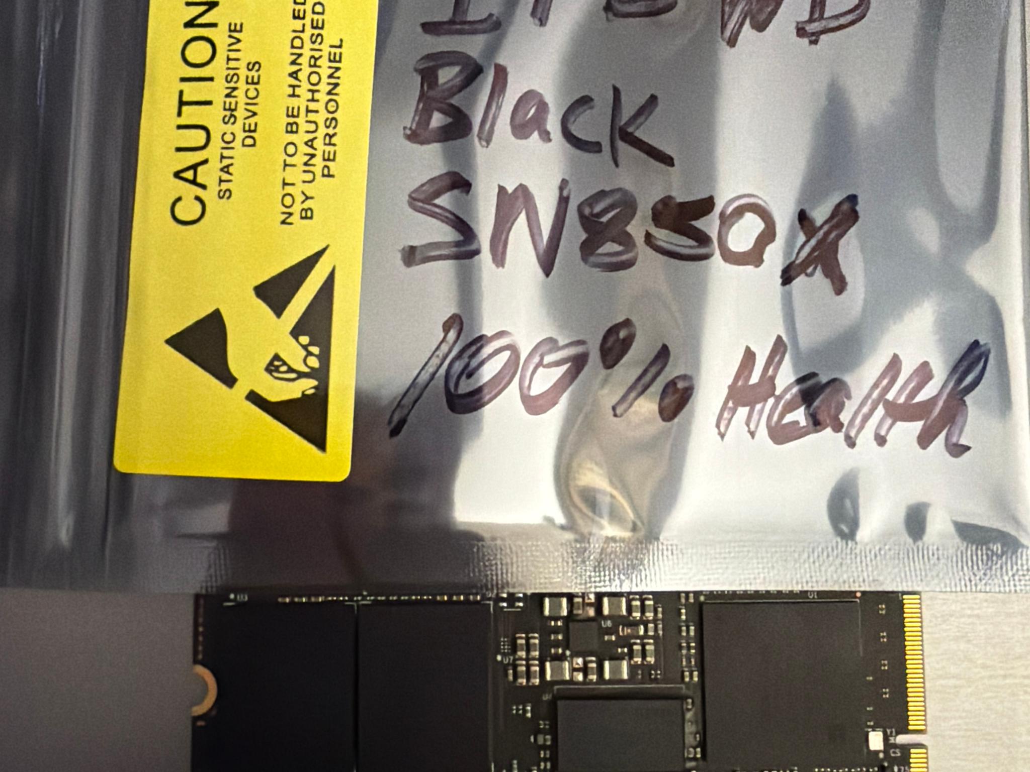 WD Black SN850X 1TB NVMe Gen 4 7,300MBs SSD Like New