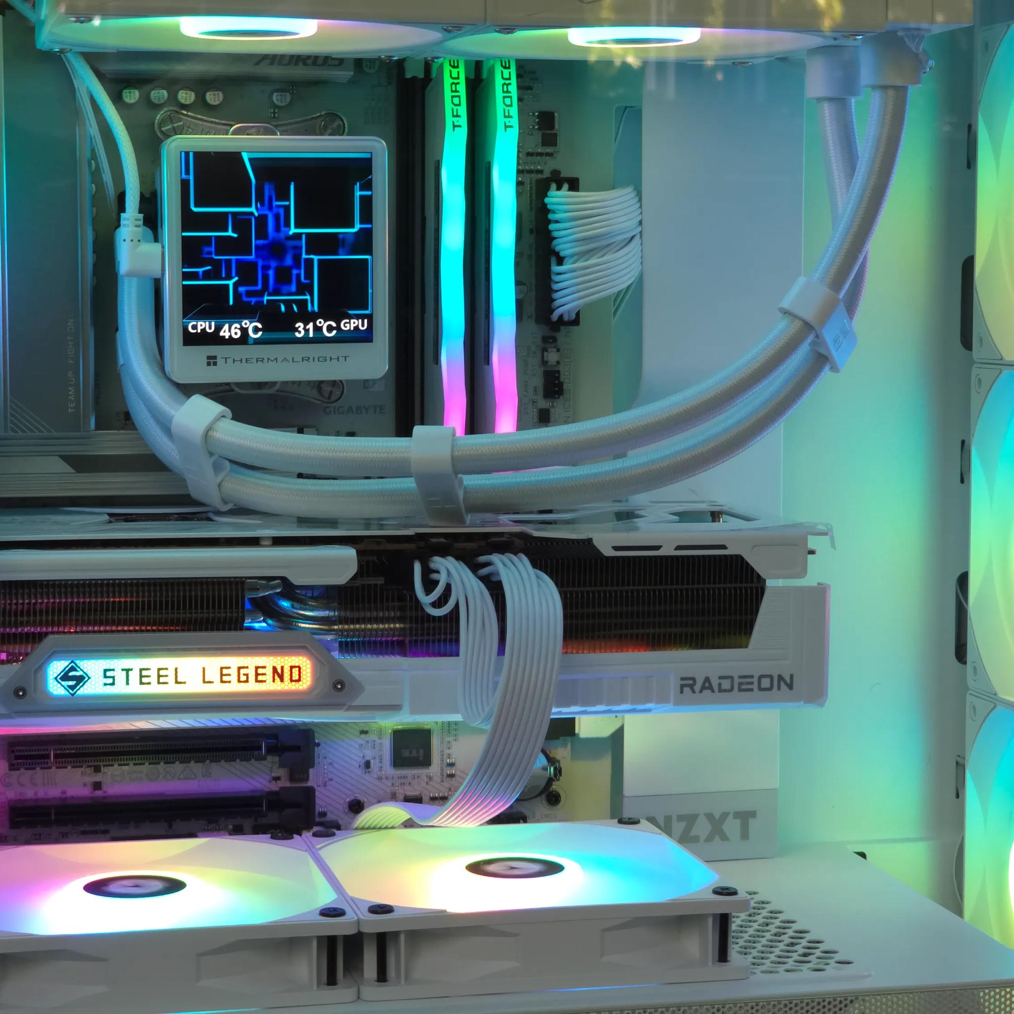 All AMD I All-White 4K Gaming PC | Ryzen 7 9800X3D | RX 9070 XT 16 GB | 32GB | 2TB | 2 Year Warranty