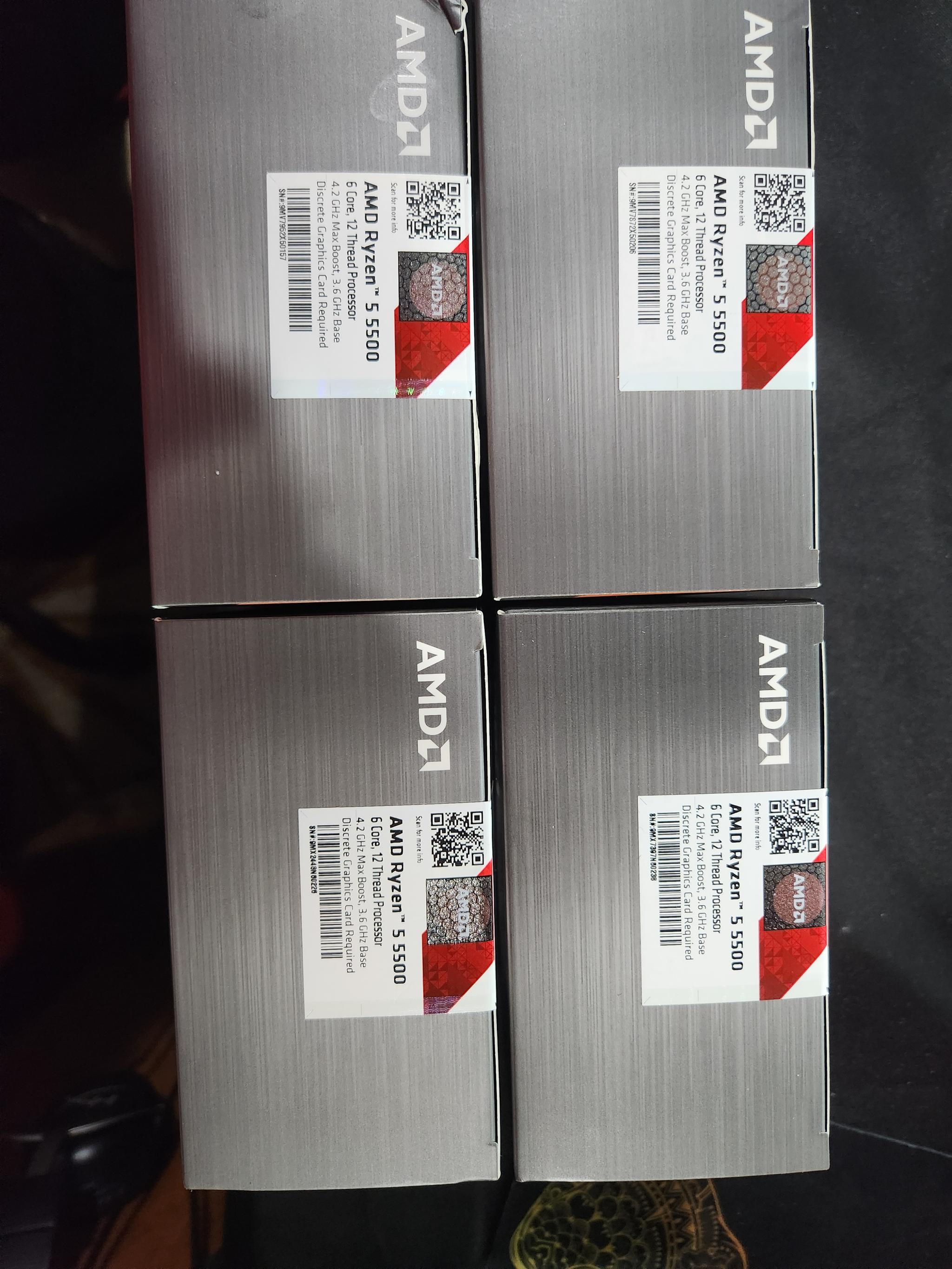 AMD Ryzen 5 5500 6-Core, 12-Thread Unlocked Desktop Processor with Wraith Stealth Cooler
