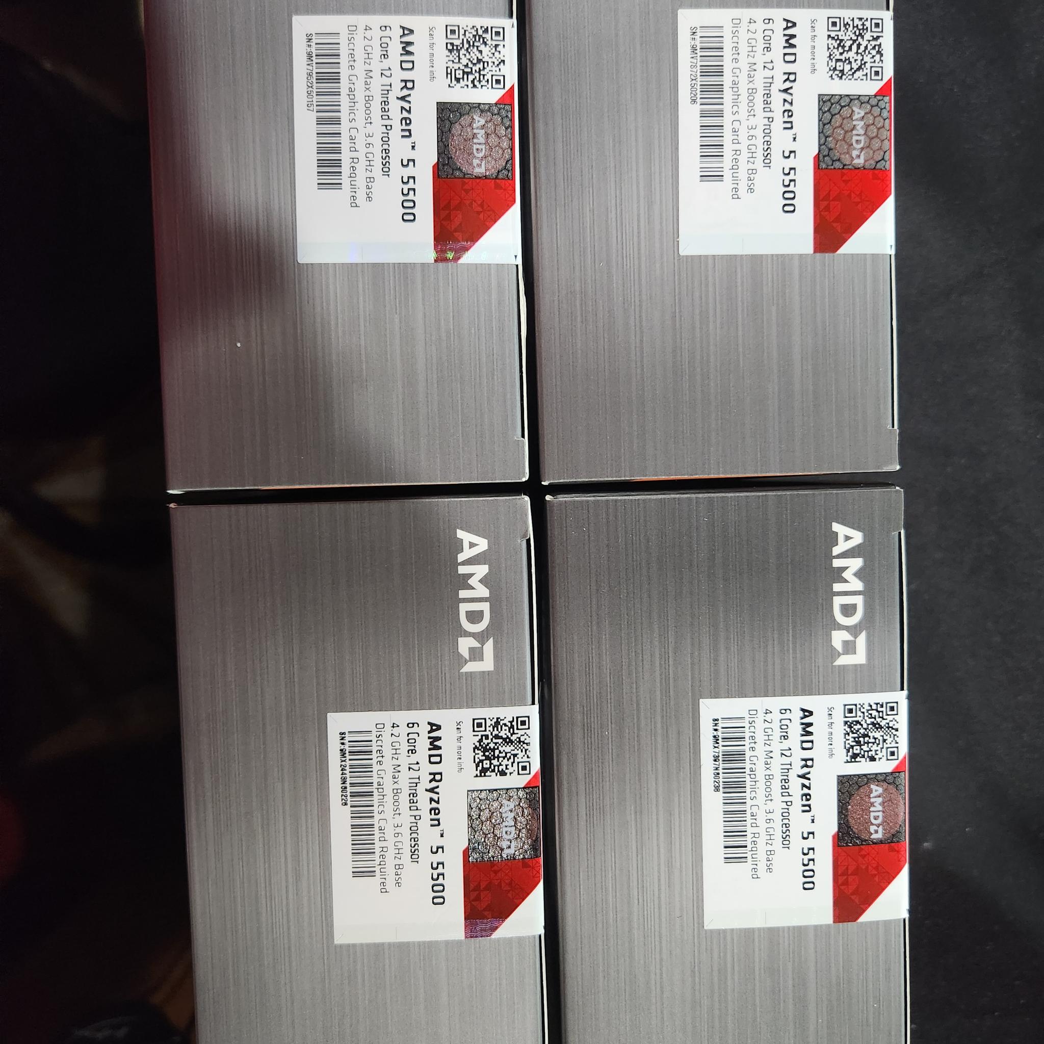 AMD Ryzen 5 5500 6-Core, 12-Thread Unlocked Desktop Processor with Wraith Stealth Cooler