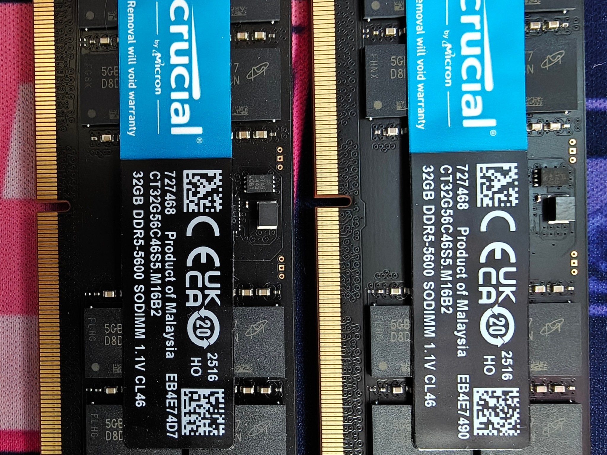 Crucial - 64GB (2x32GB)- DDR5 - 5600- (CT2K32G56C46S5)
