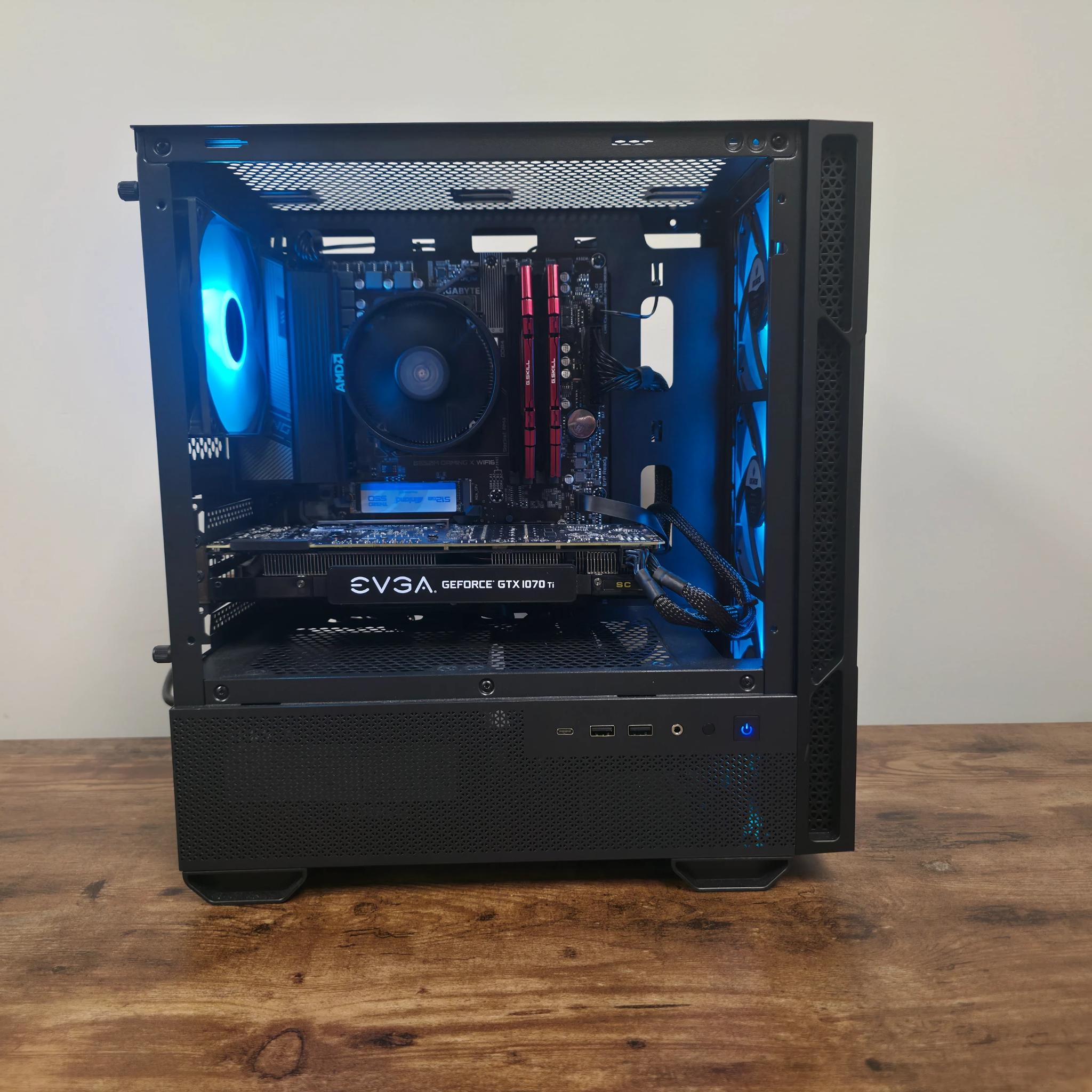🔥 Budget Gaming PC — Ryzen 5 5500 + GTX 1070 Ti + 16GB RAM 🔥