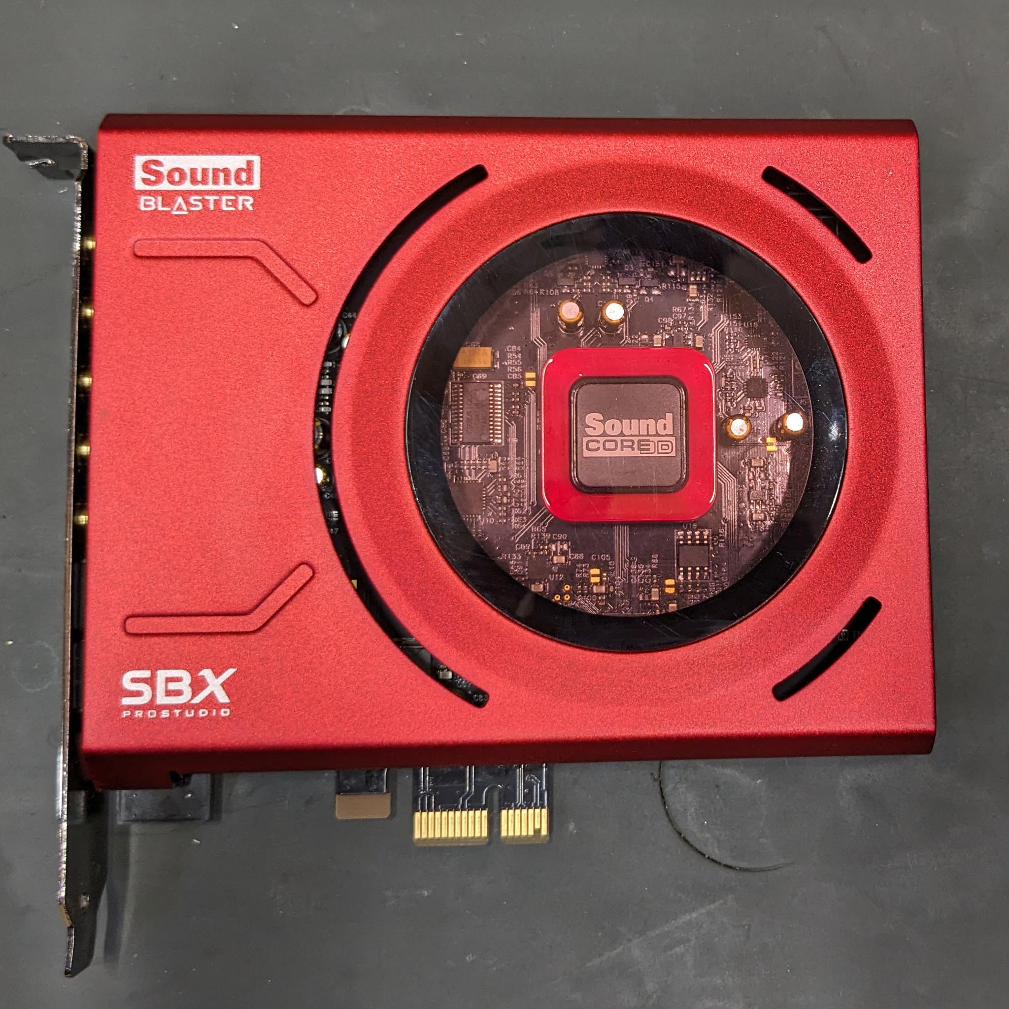 🎄SALE 🎄Creative Sound Blaster Z SBX ProStudio SB1500 PCIe Sound Card - Red