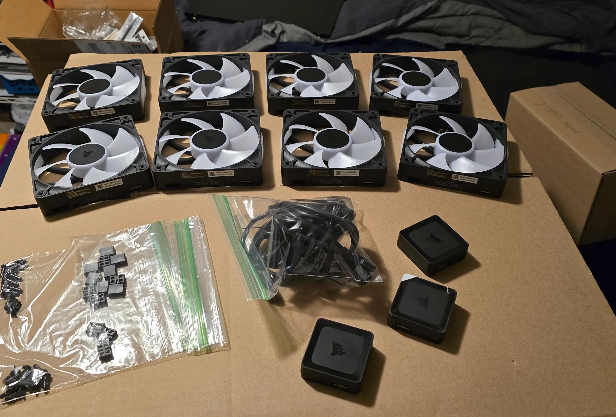 X8 CORSAIR RX 120 MM CASE FANS