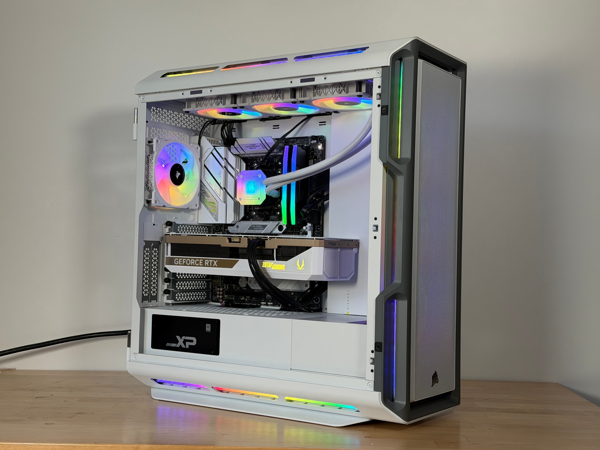 RTX 5080 Whiteout 9800x3d Gaming PC 96gb DDR5 Gen 5 2tb nvme ssd