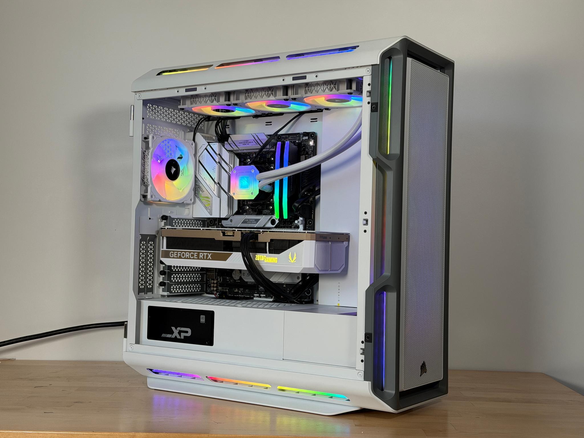 RTX 5080 Whiteout 9800x3d Gaming PC 96gb DDR5 Gen 5 2tb nvme ssd