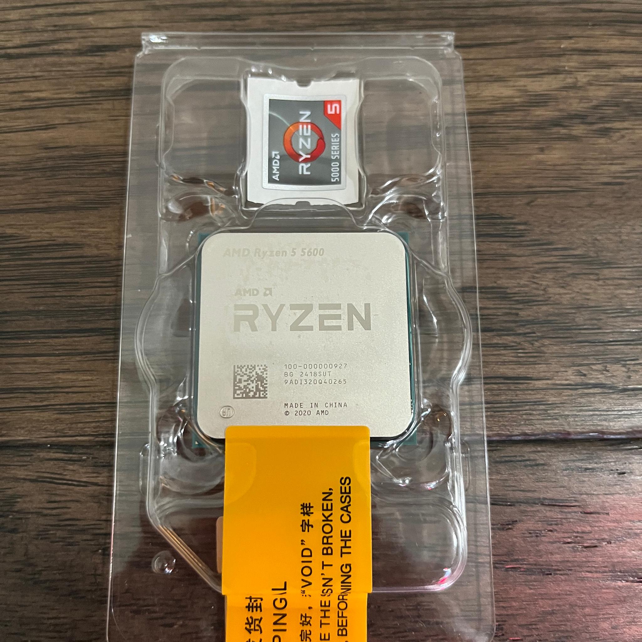 AMD Ryzen 5600 CPU (open box, no CPU Cooler)