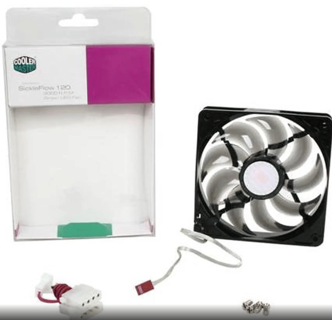 NEW COOLER MASTER “SickleFlow” 120mm (GREEN LED) Computer Case Fans (SET OF 3)