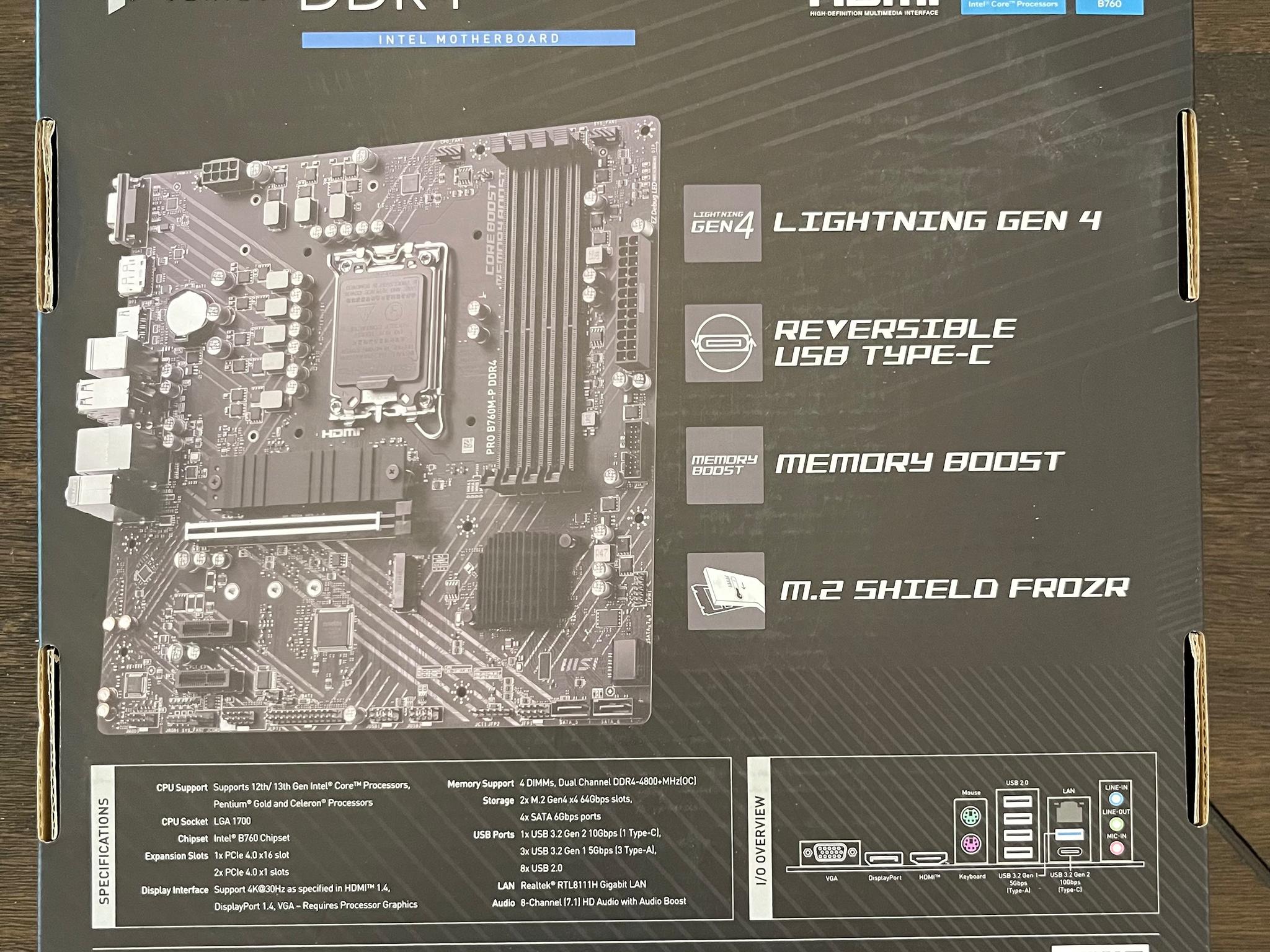 i5 12600KF/ 32GB DDR4/ B760M SEALED Combo