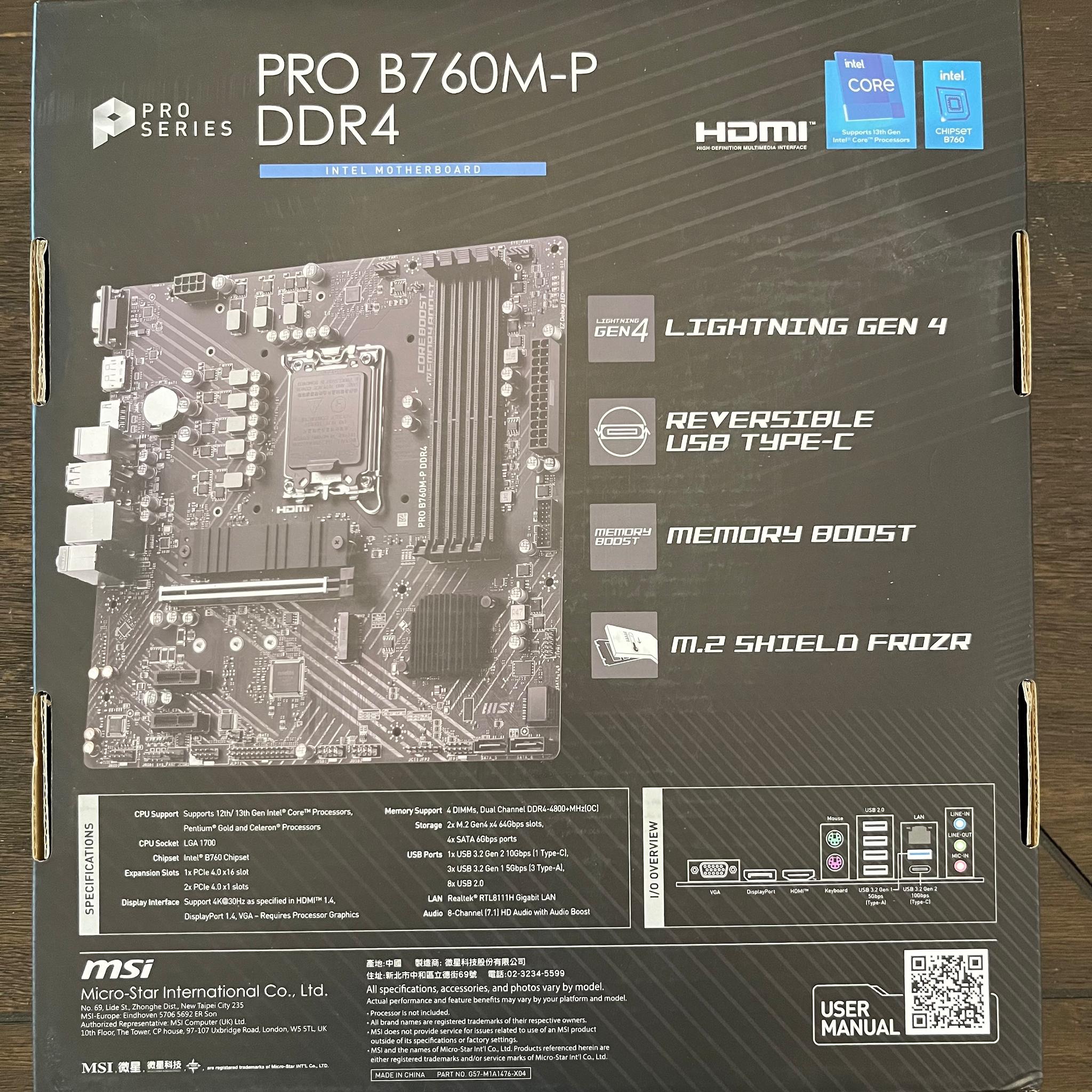i5 12600KF/ 32GB DDR4/ B760M SEALED Combo
