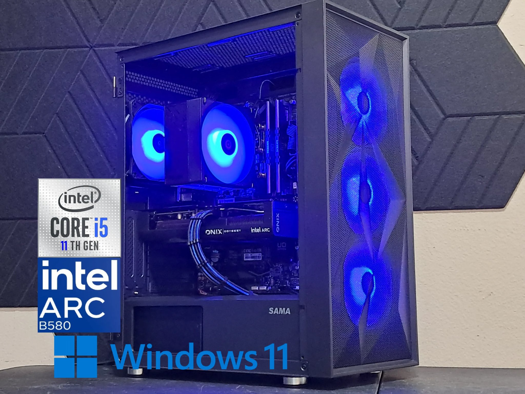 1440p True Blue PC - Battlefield 6 Ready | Arc B580 | Core i5 | 32GB DDR4 | Full PCIe 4.0 | WiFi!