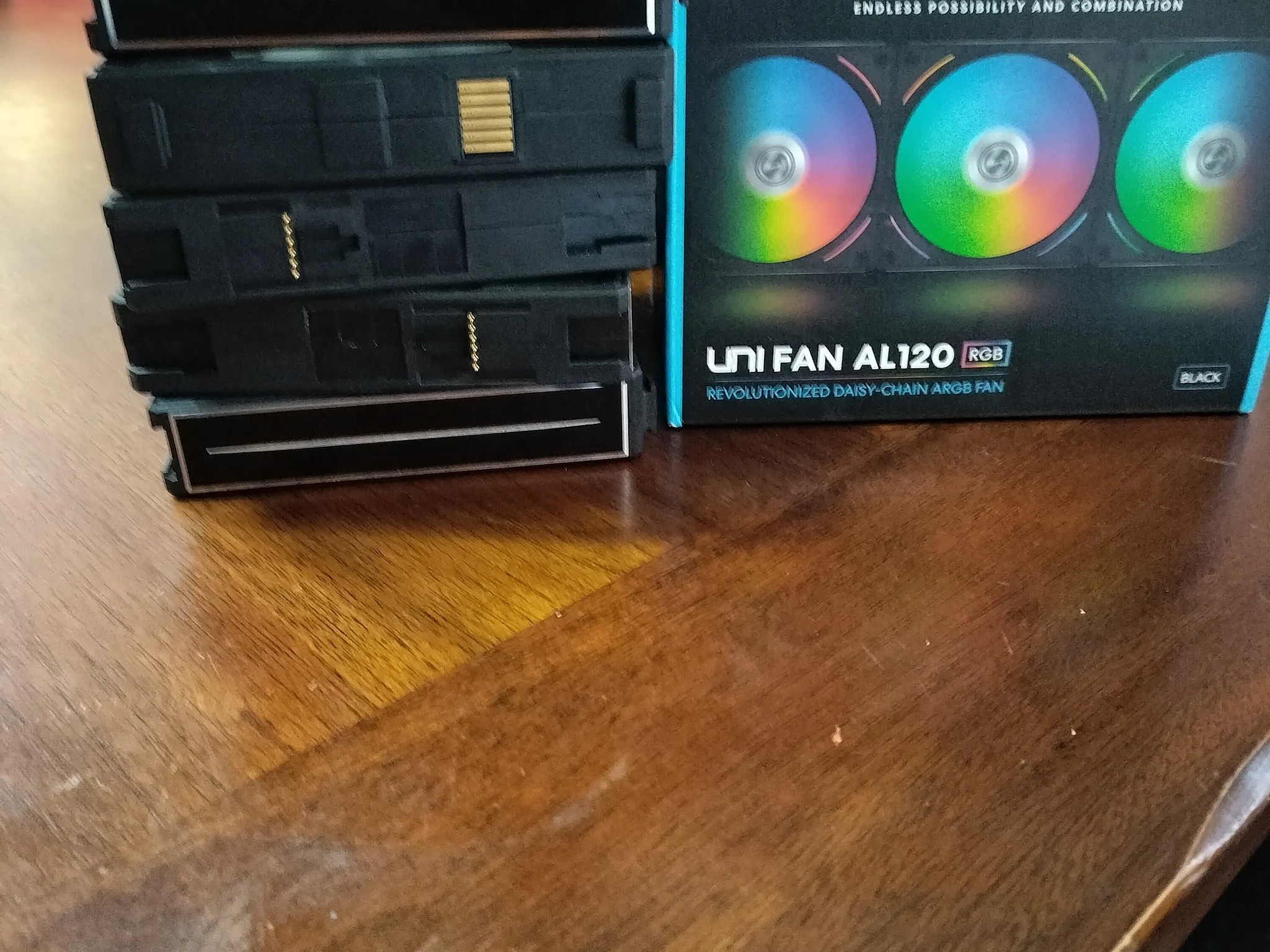 Used Lian Li AL120 Black Fans x9