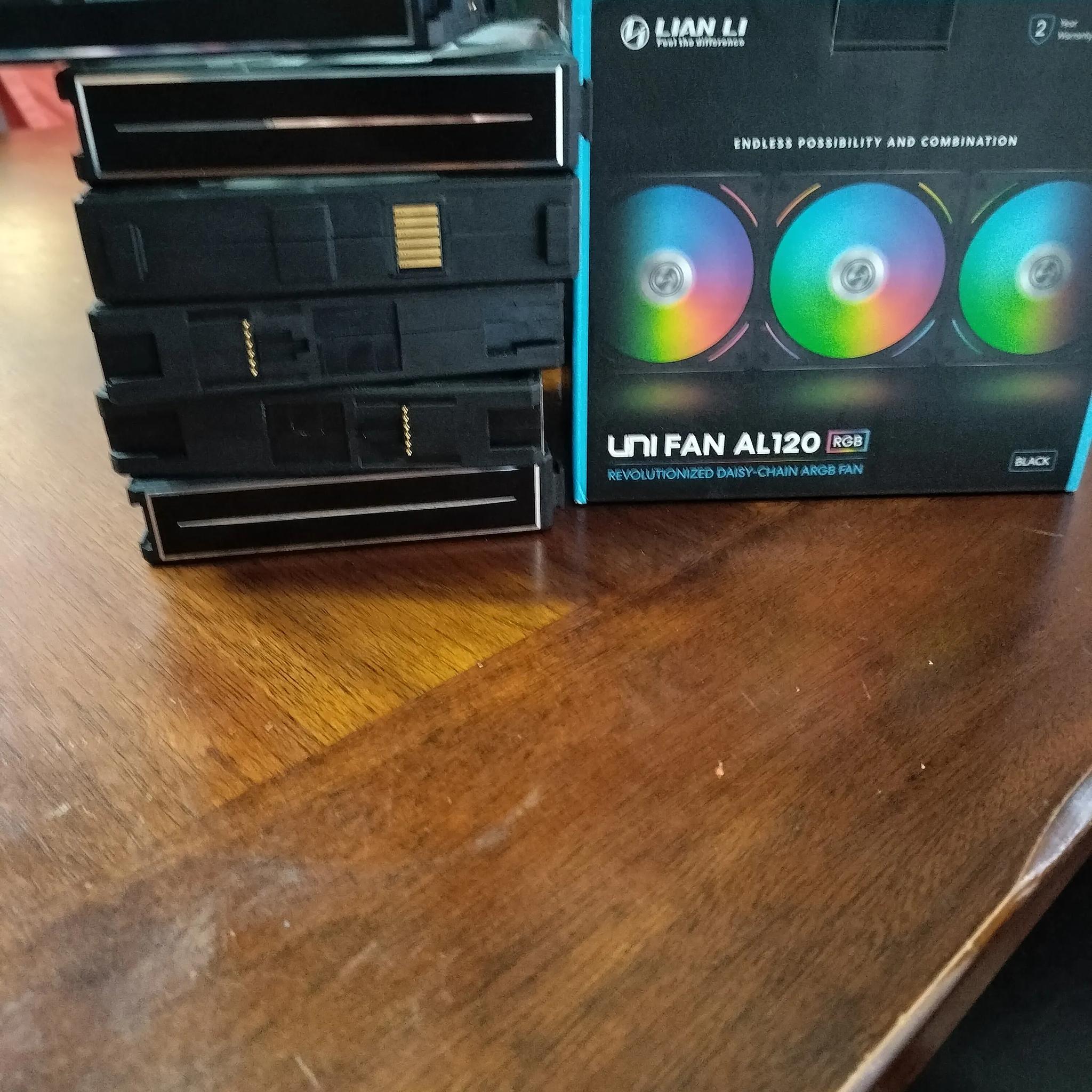 Used Lian Li AL120 Black Fans x9
