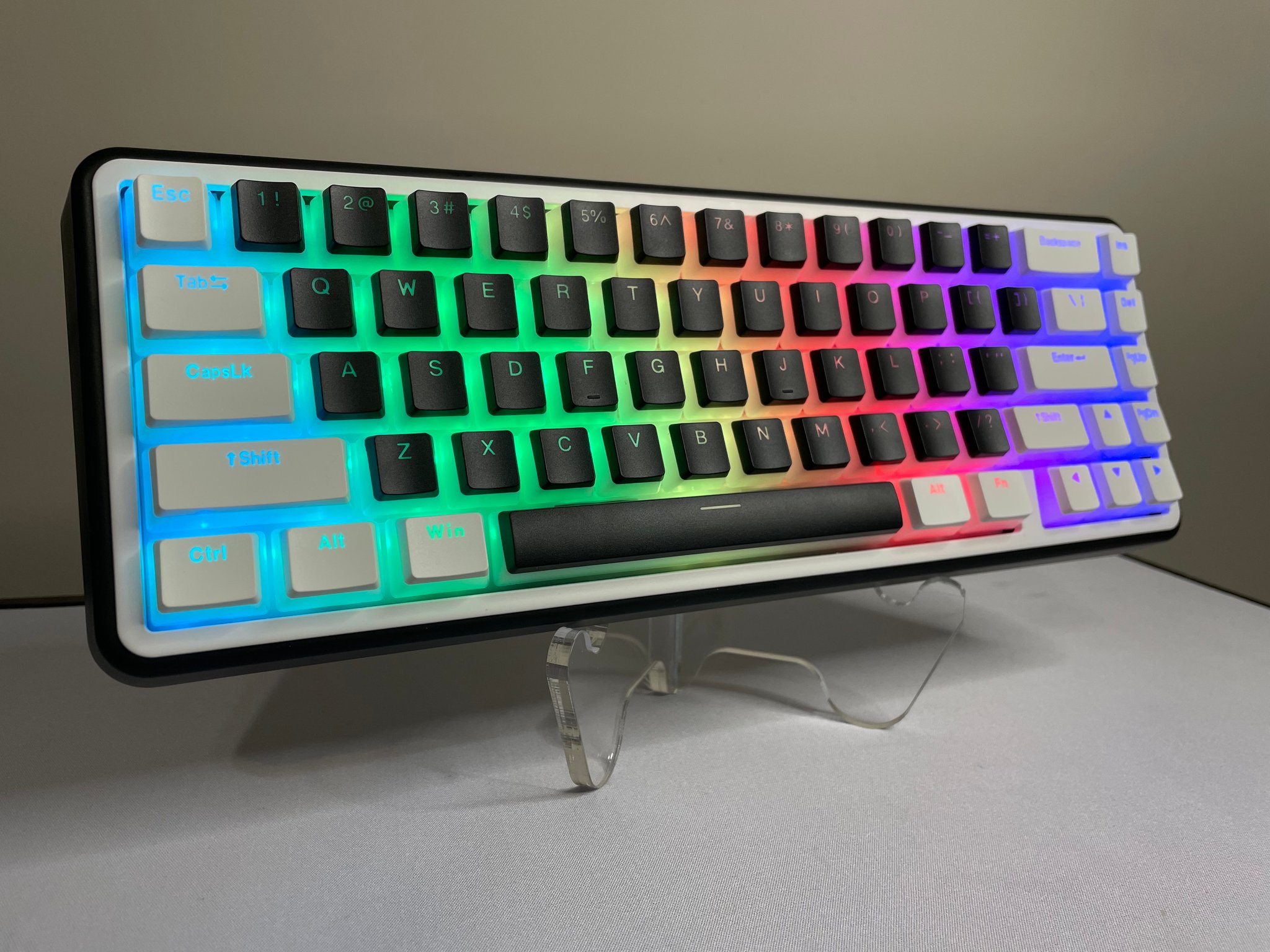 WK60 Mechanical Gaming Keyboard Wireless - Pudding Keycaps with Thocky Switches