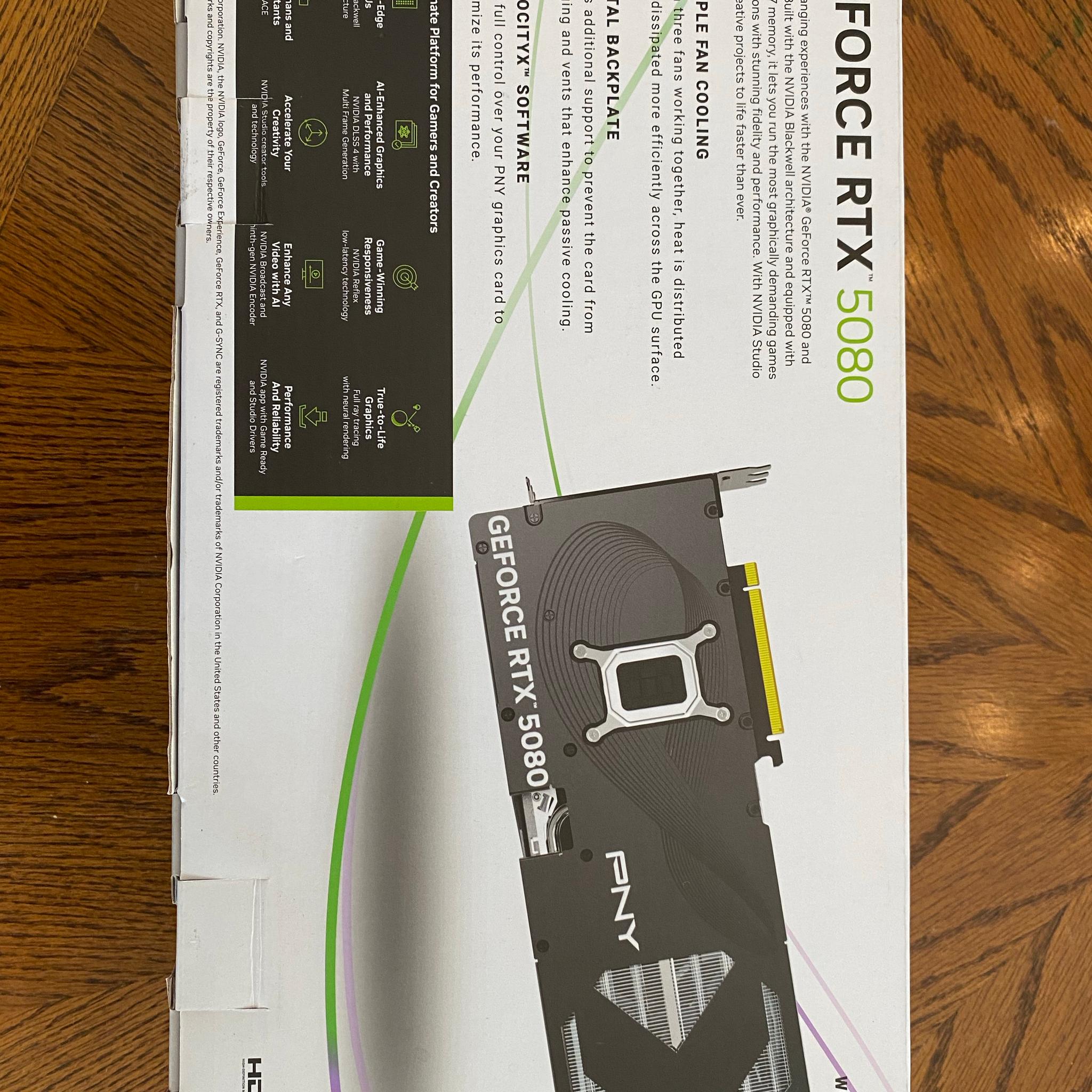 PNY GeForce RTX 5080 Overclocked Triple Fan