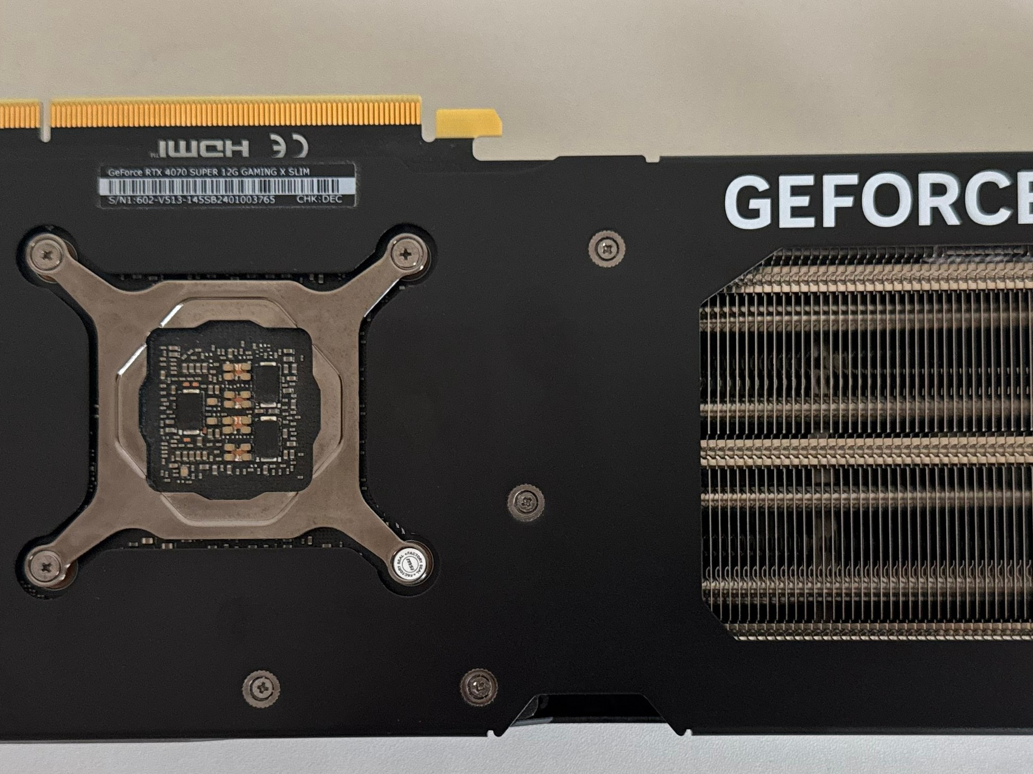 MSI GeForce RTX 4070 SUPER 12GB GAMING X SLIM GDDR6X Graphics Card GPU