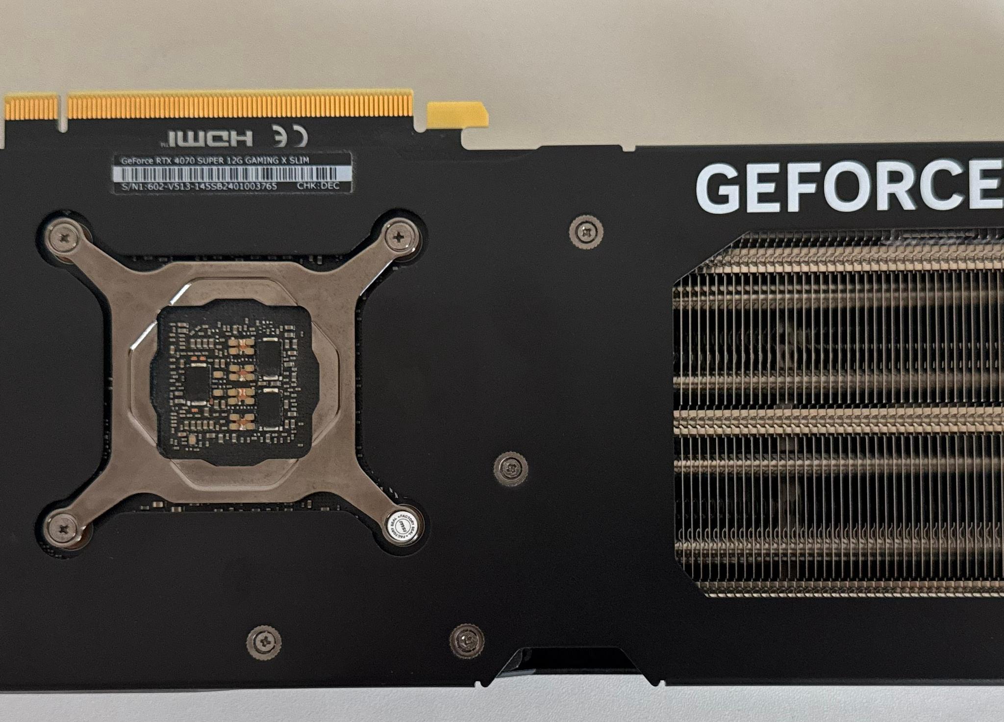 MSI GeForce RTX 4070 SUPER 12GB GAMING X SLIM GDDR6X Graphics Card GPU