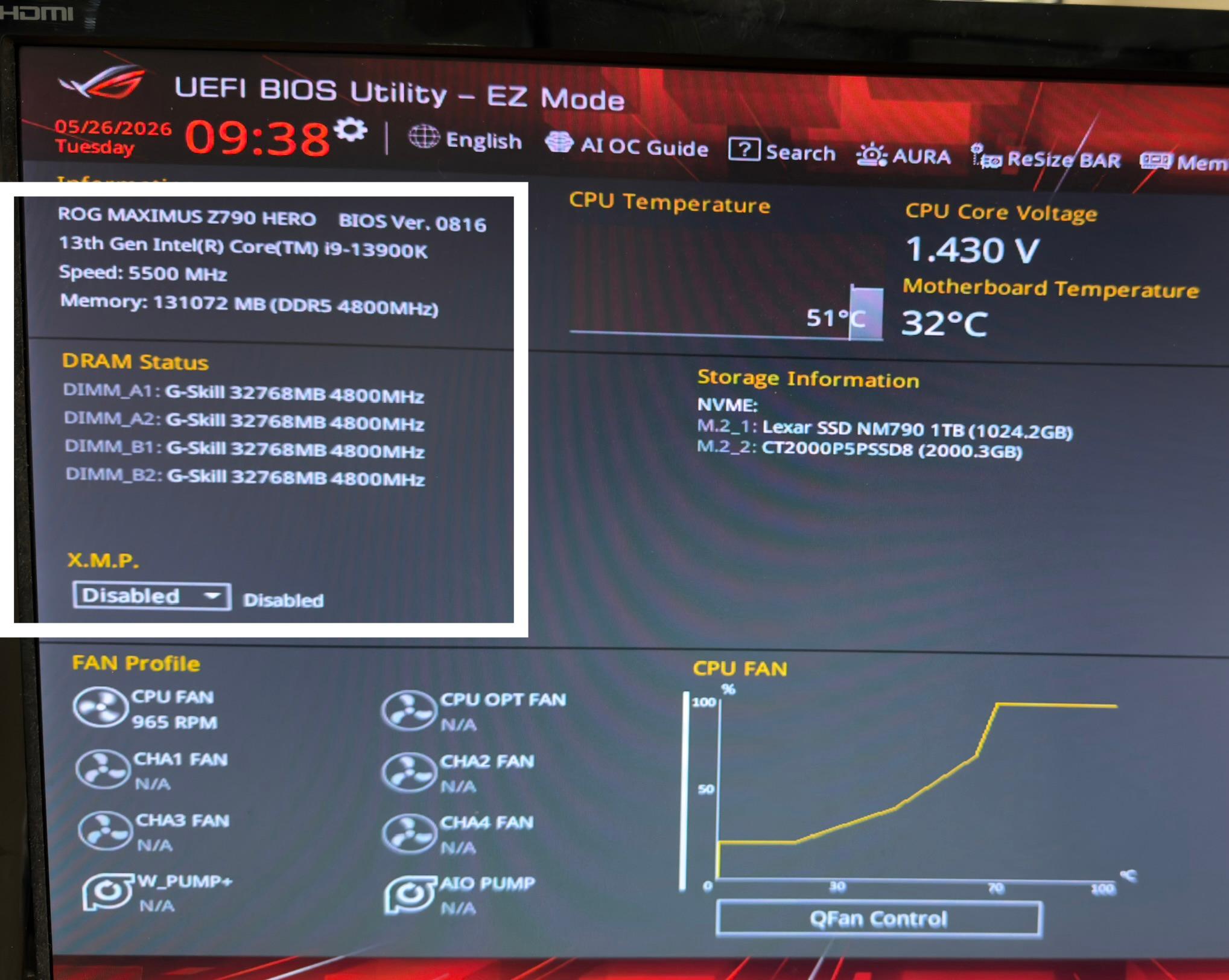 G.Skill Trident Z5 RGB 64GB (2x32GB) DDR5-6400 CL32 | SK Hynix | Tested Stable