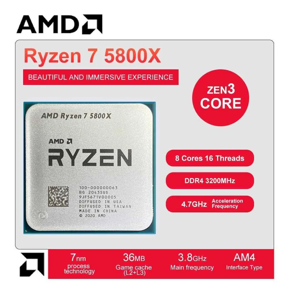 AMD Ryzen 7 5800X 8-Core Processor  64GB RAM B550 ASROCK Phantom Gaming 4/ac