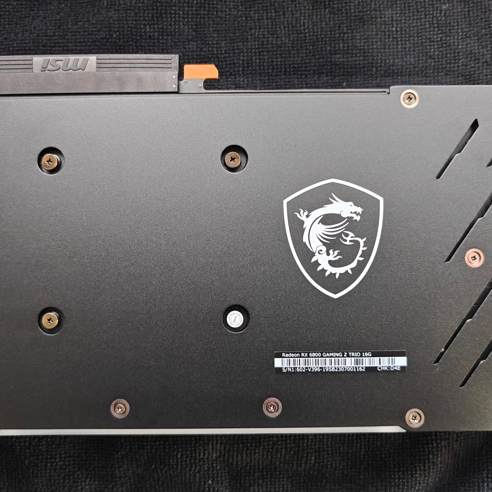 MSI Trio Z Rx 6800 16gb  *MINT* Never Used, Everything Original, Plastic Peel still on GPU