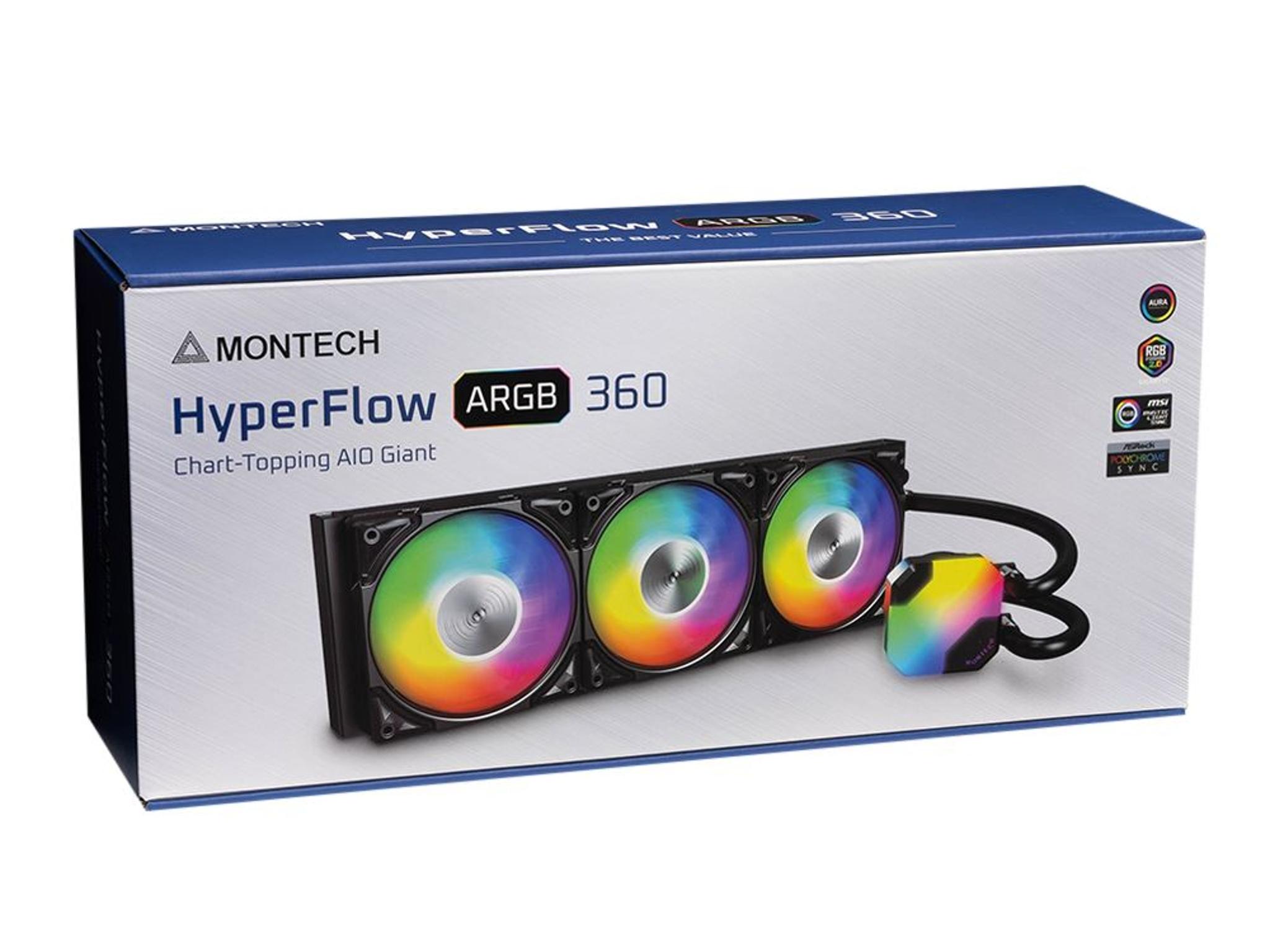Montech Hyper Flow ARGB 360mm All in One Liquid CPU Cooling Kit - Black