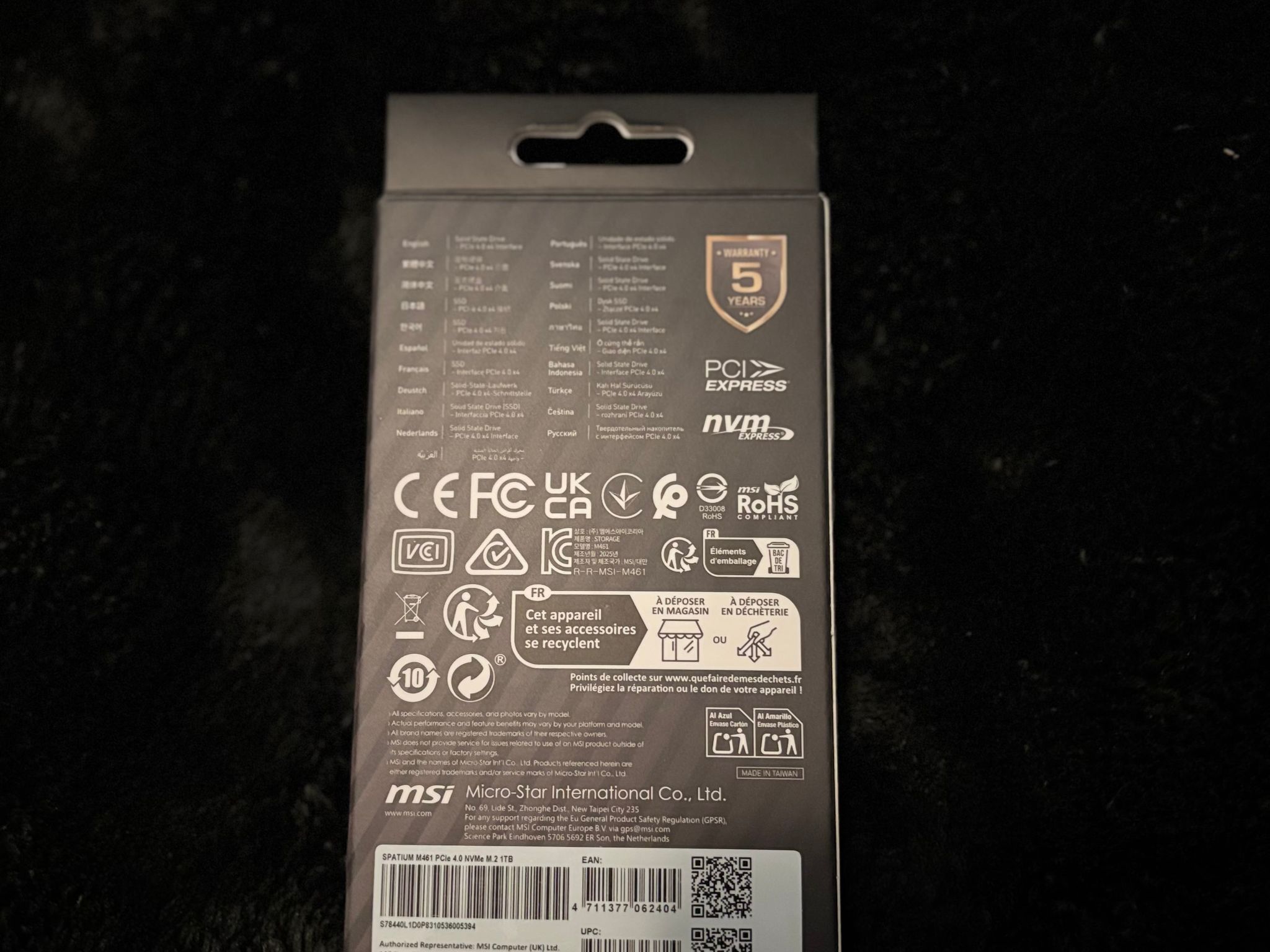 MSI Spatium M461
