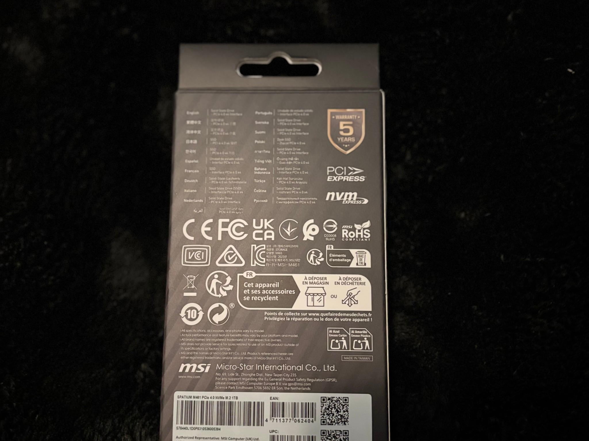 MSI Spatium M461