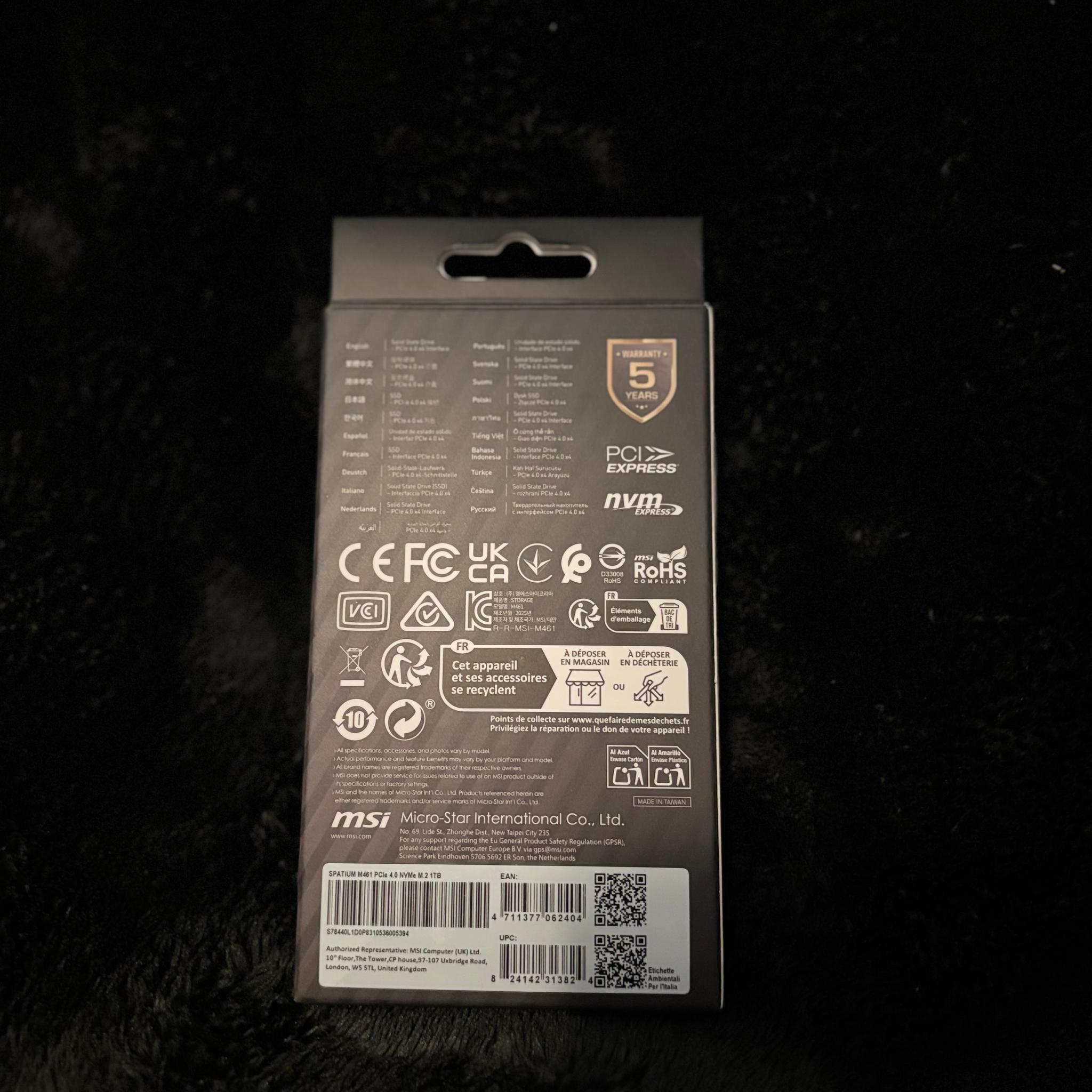 MSI Spatium M461
