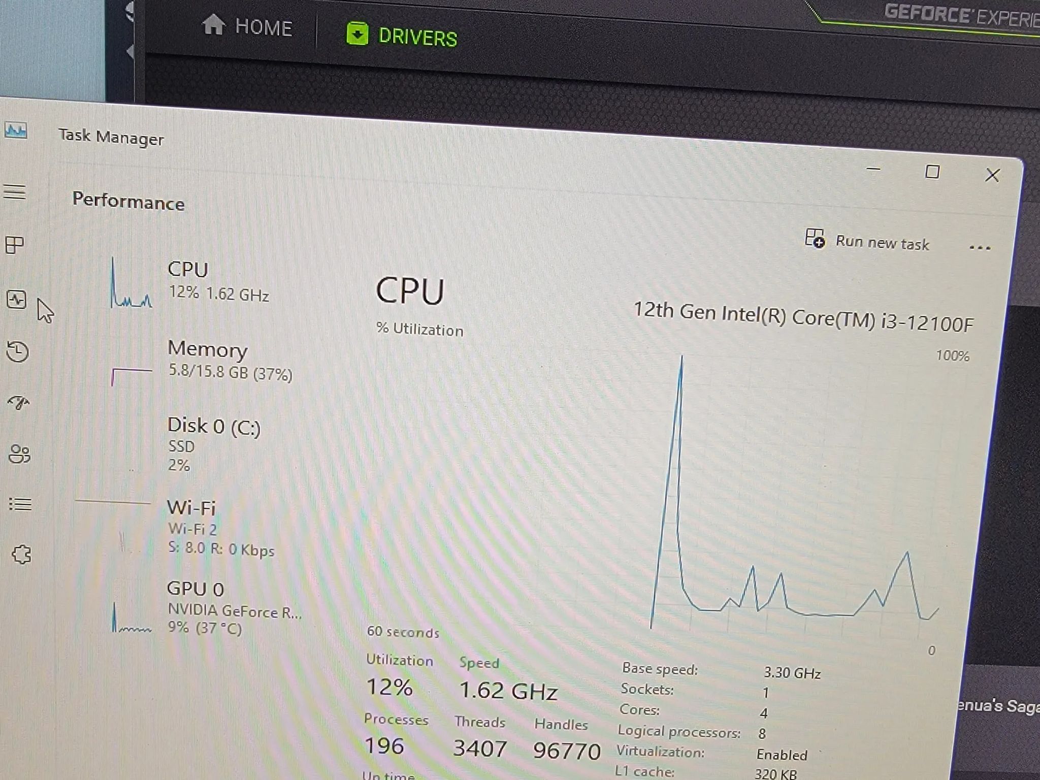 Mini ITX gaming PC 12th Gen i3, rtx 3050 8gb