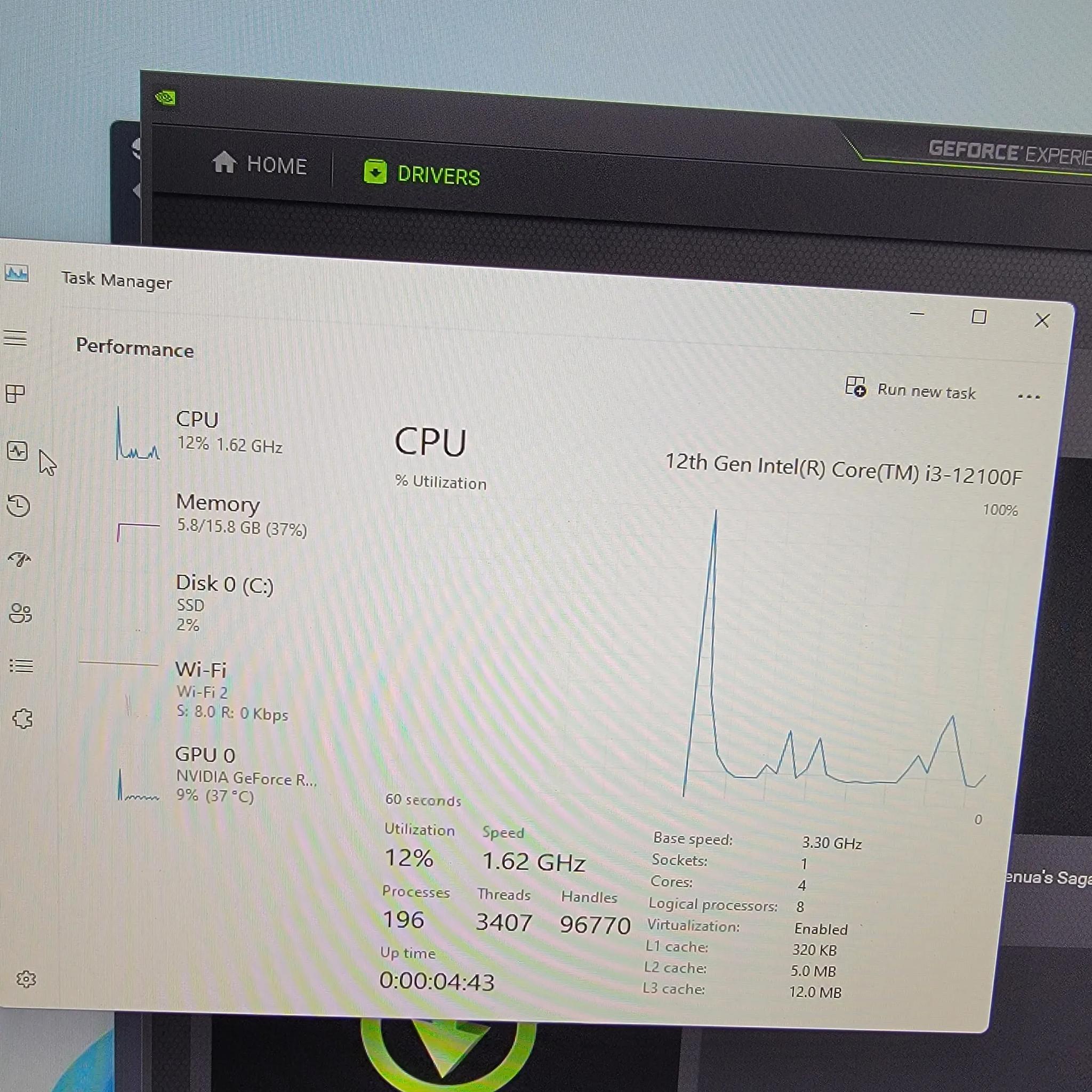 Mini ITX gaming PC 12th Gen i3, rtx 3050 8gb