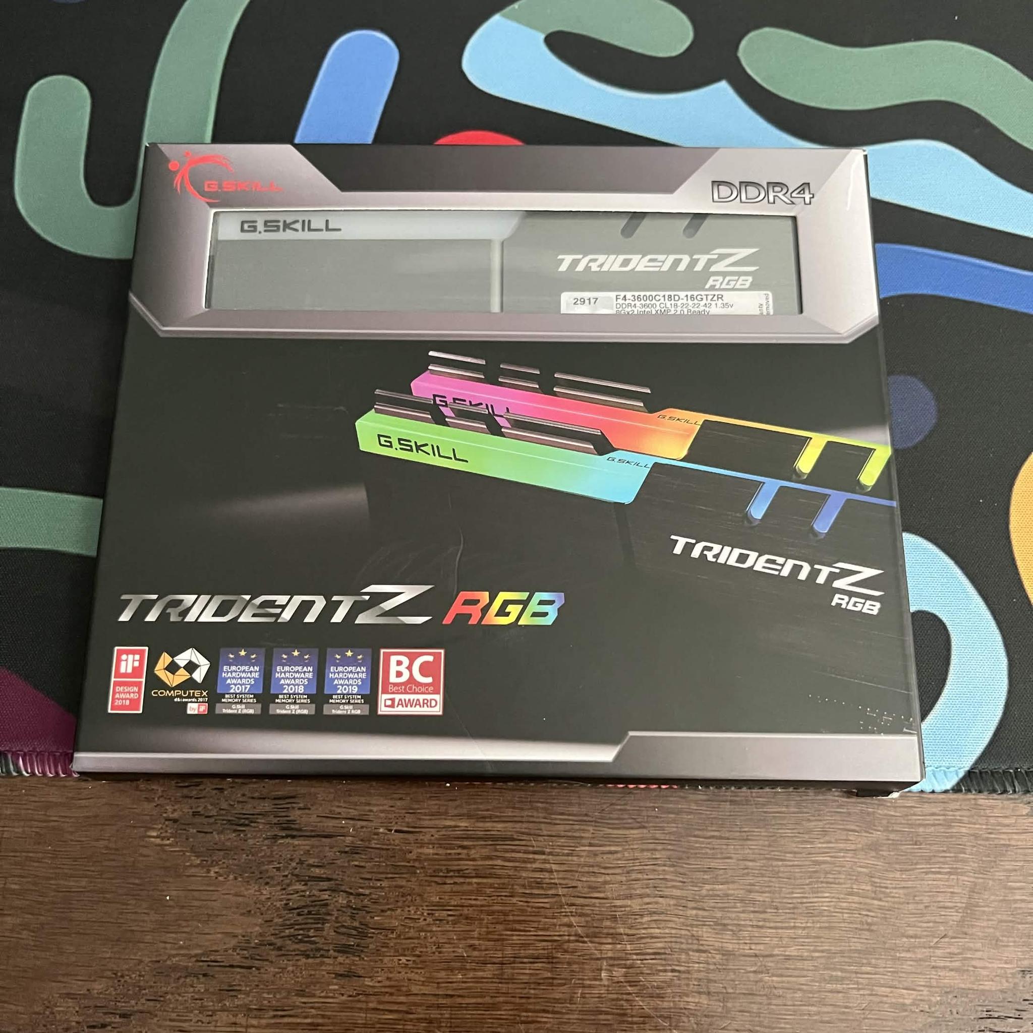 G.SKILL Trident Z RGB Series DDR4 RAM (XMP) 16GB (2x8GB) 3600MT/s