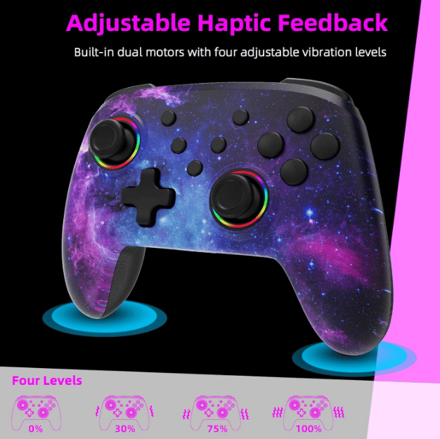 NexiGo NS32 Wireless Controller (Cosmic Nebula) + EasySMX X05 Gaming Controller (Lime) Bundle