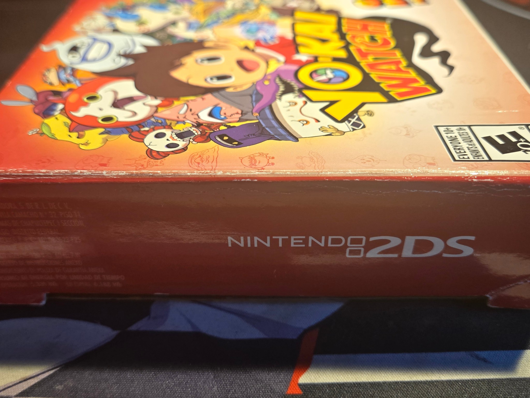 CUSTOM USED Nintendo 2DS Black/Red Handheld Console, Yo-Kai Watch Edition