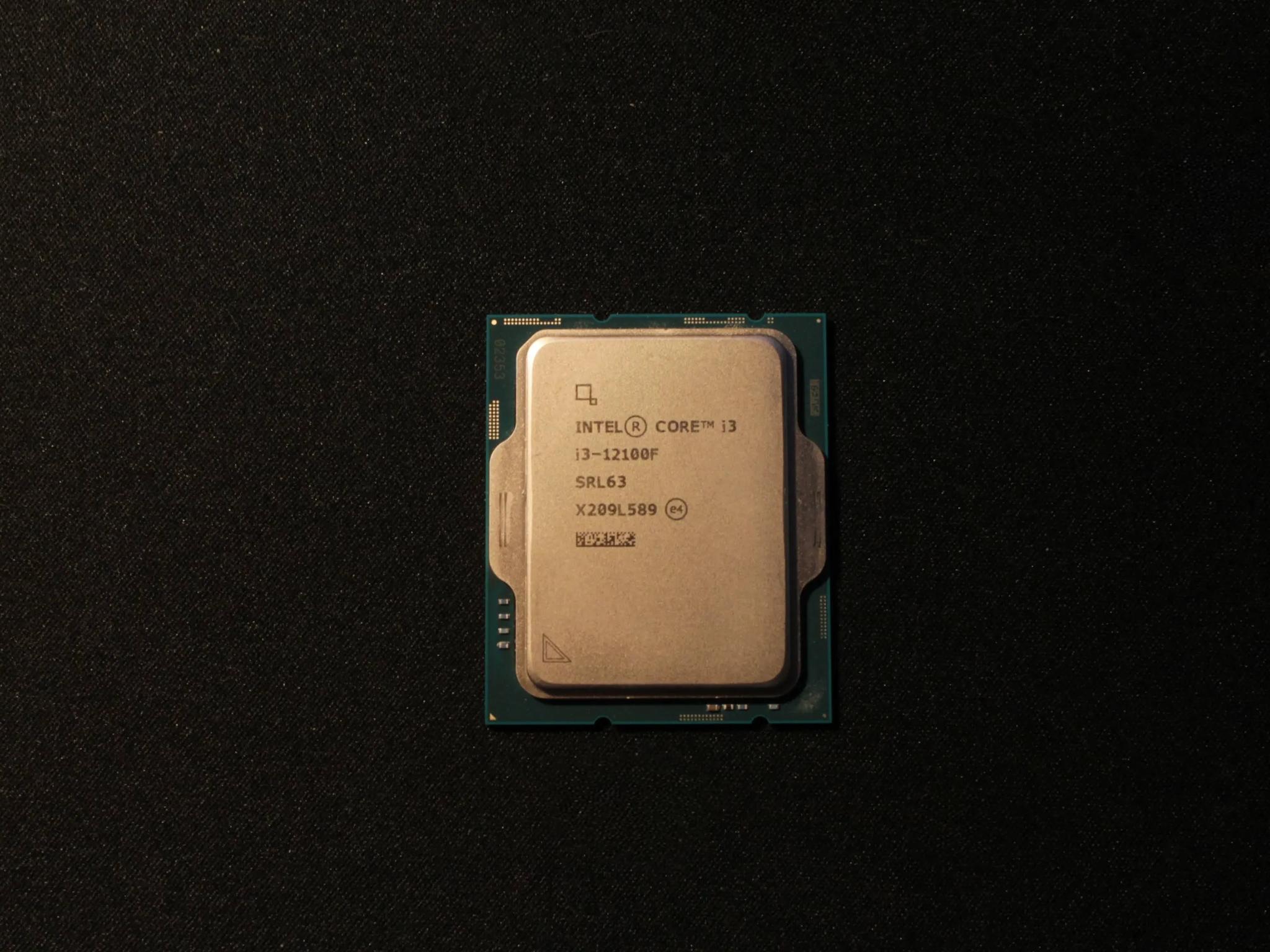 Intel Core i3-12100F CPU and Cooler