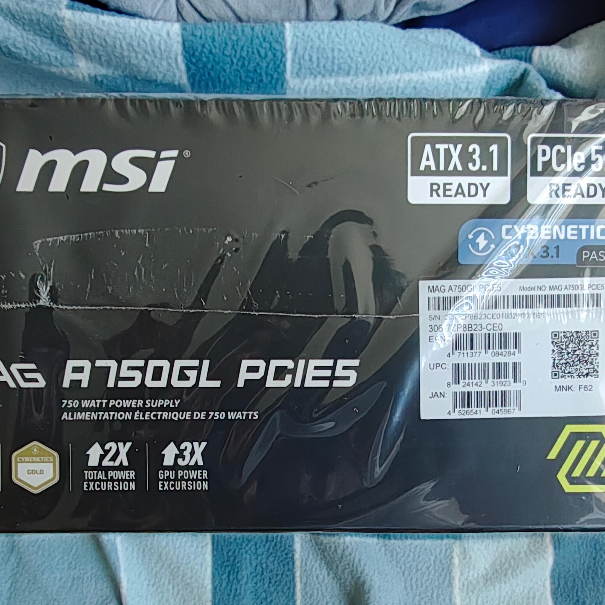 MSI MAG A750GL 750 Watt PSU - Brand New