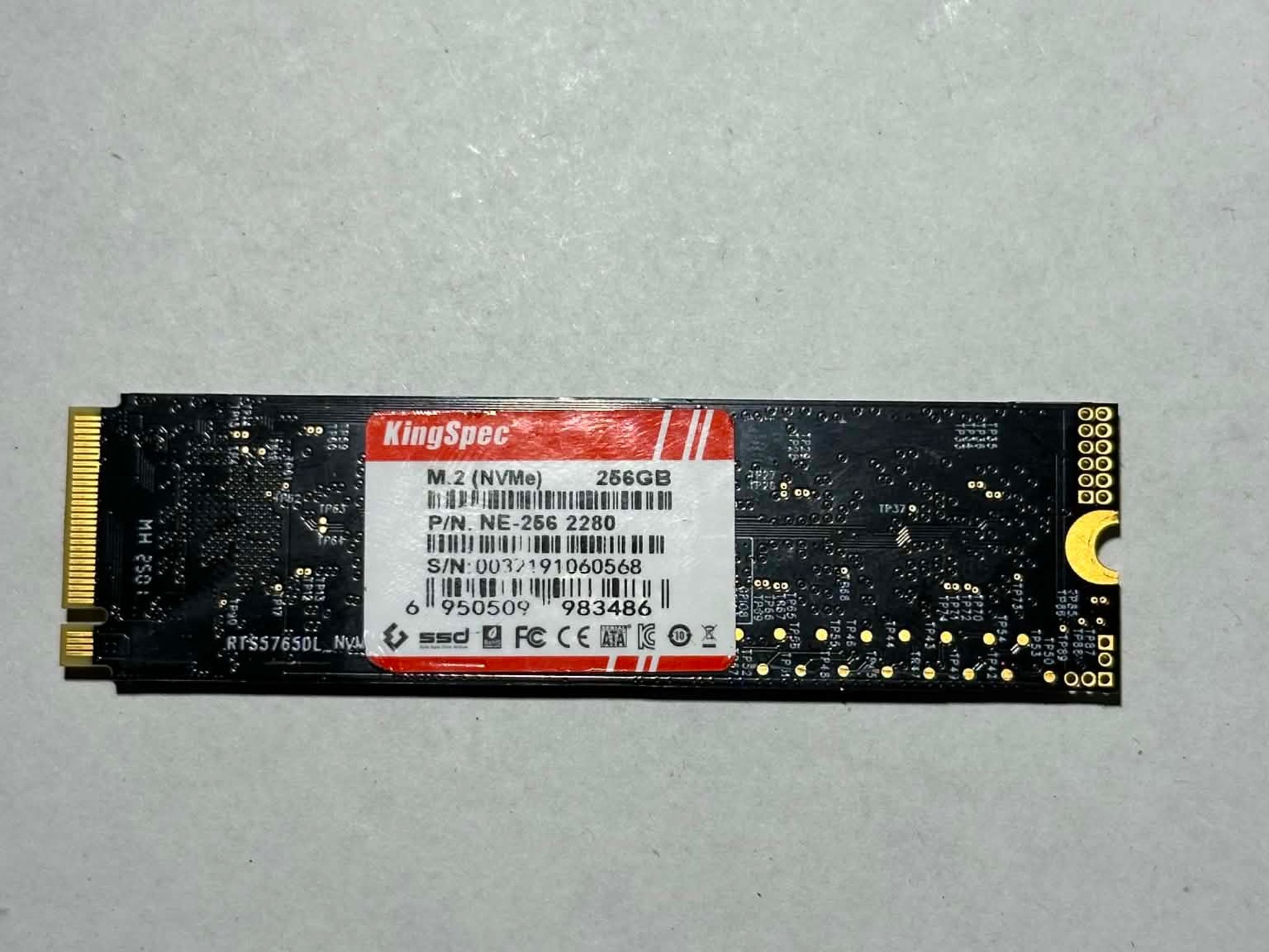 KingSpec NE Series 256GB M.2 NVMe PCIe Gen 3x4 SSD