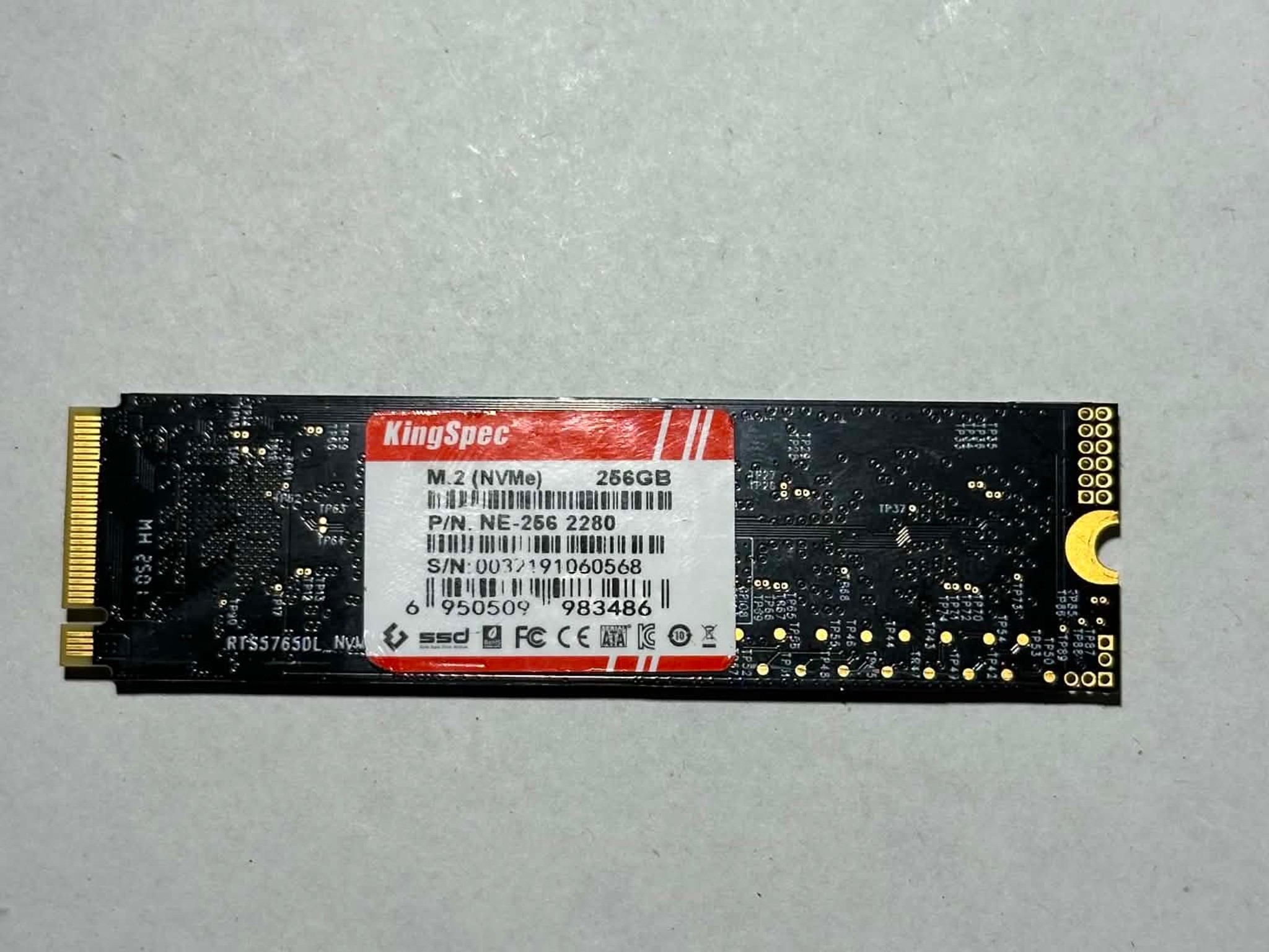 KingSpec NE Series 256GB M.2 NVMe PCIe Gen 3x4 SSD