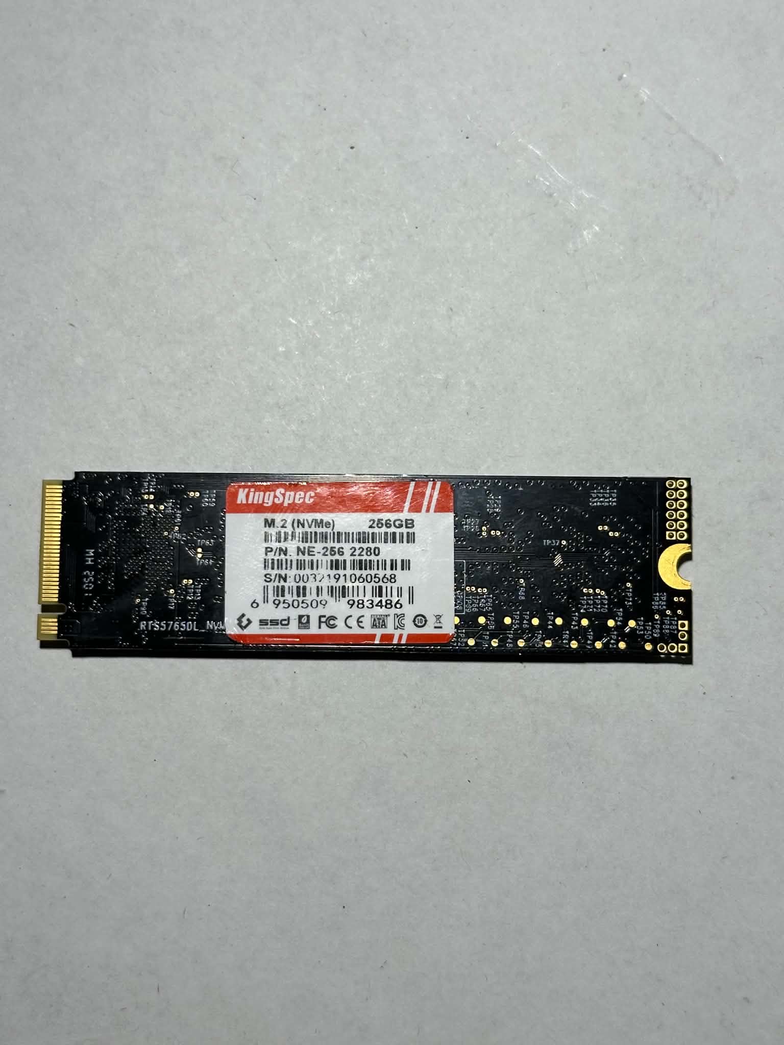 KingSpec NE Series 256GB M.2 NVMe PCIe Gen 3x4 SSD