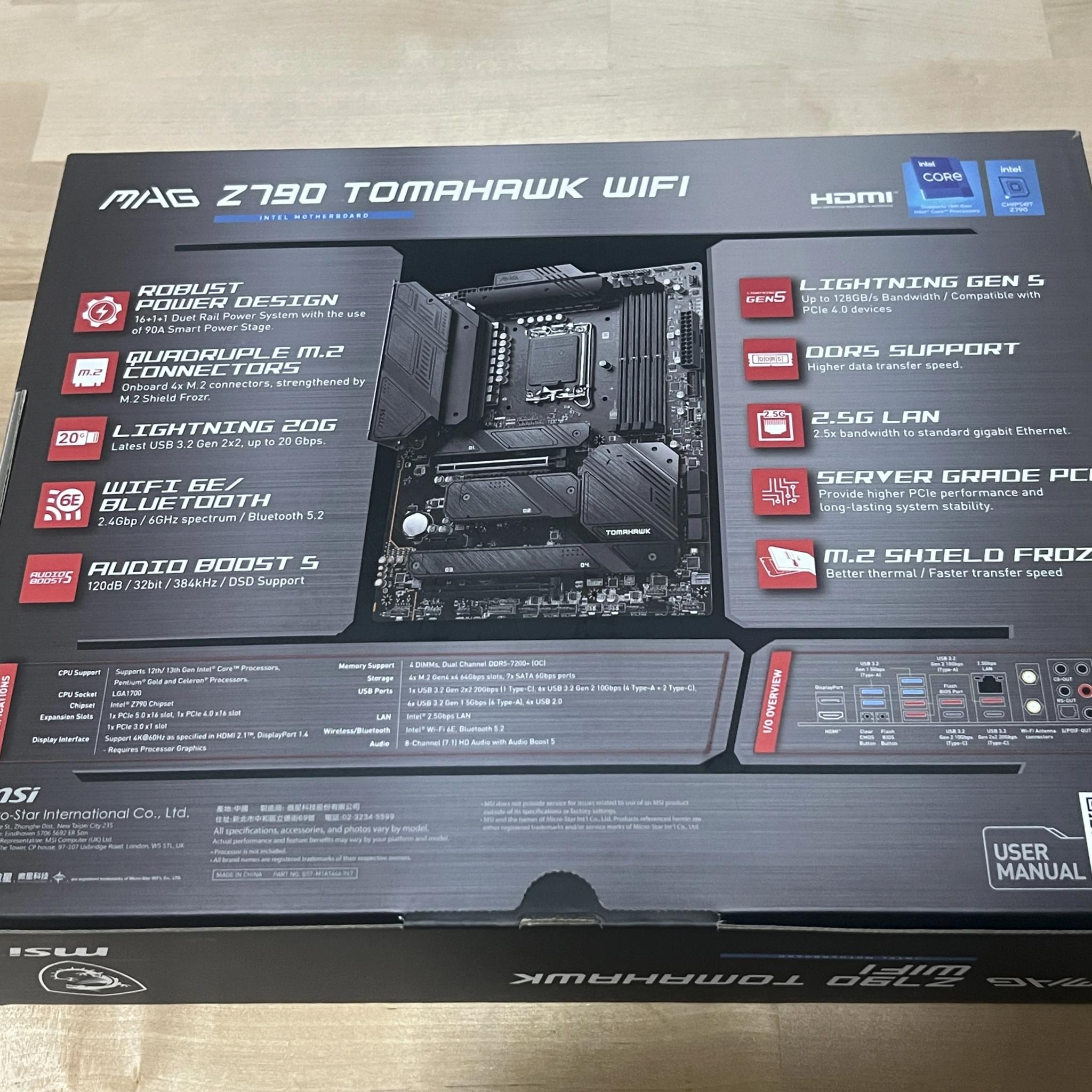 MSI MAG Z790 Tomahawk WiFi; New in box, never used