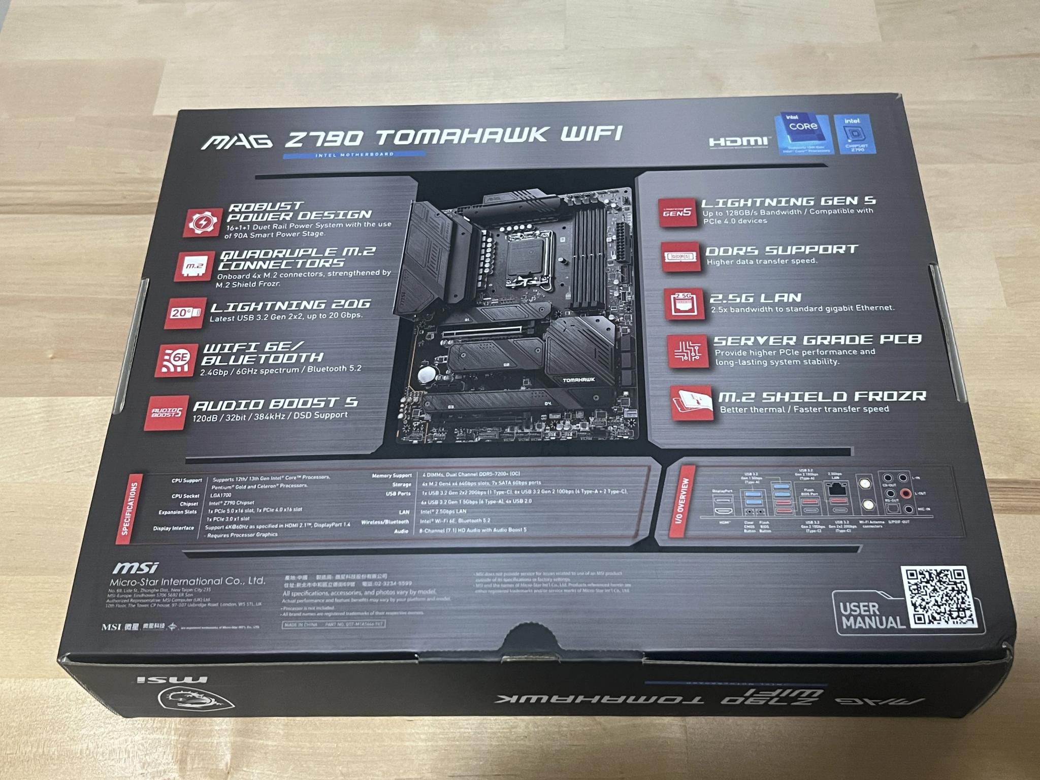 MSI MAG Z790 Tomahawk WiFi; New in box, never used