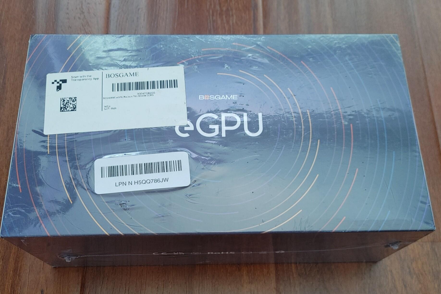 Bosgame EGPU Dock RX 7600M USB C 4 Thunderbolt Oculink Dock